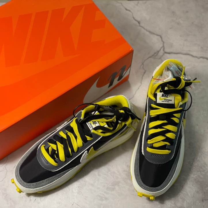 Nike x Sacai x Undercover LDWaffle Black Bright Citron 착용 스타일 - 2