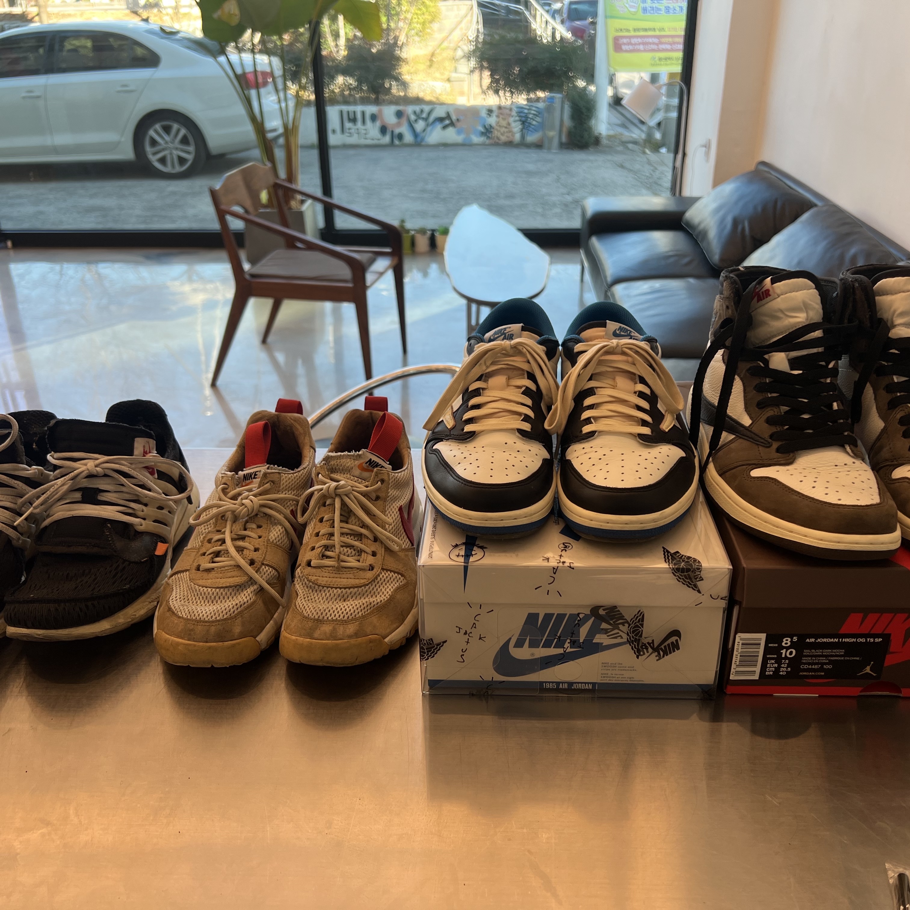 Nike x Off-White Air Presto OG The Ten, Nike x Tom Sachs Mars Yard Shoe 2.0 Space Camp 착용 스타일