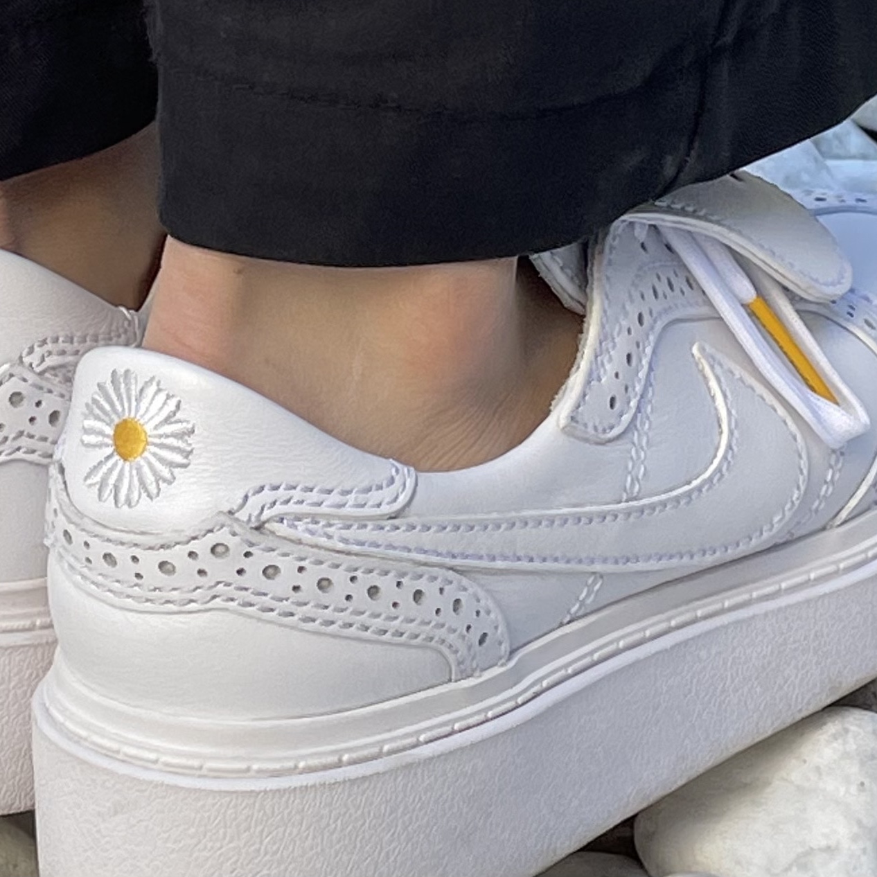 Nike x Peaceminusone Kwondo1 White 착용 스타일 - 5