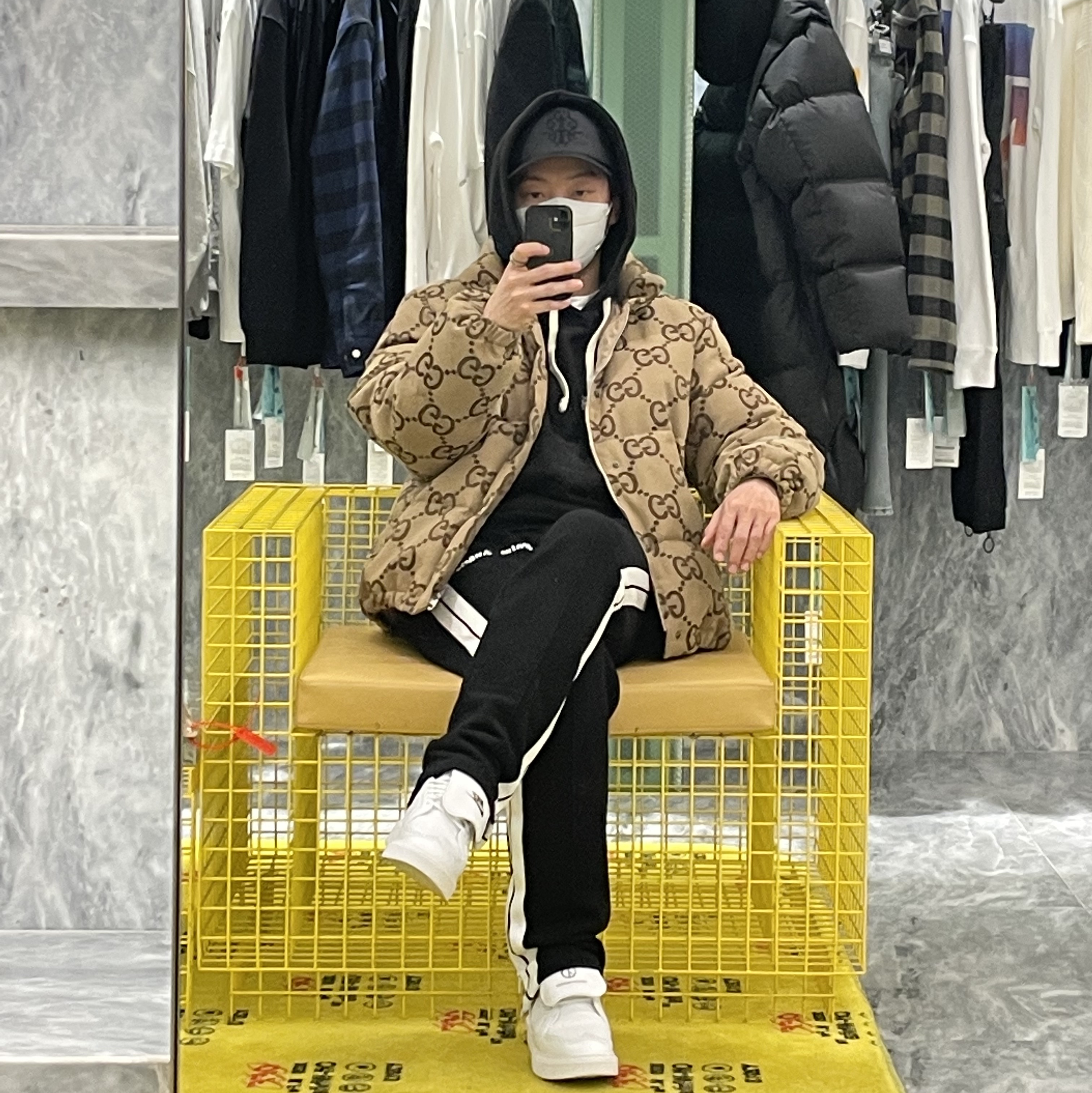 Nike x Peaceminusone Kwondo1 White 착용 스타일 - 1