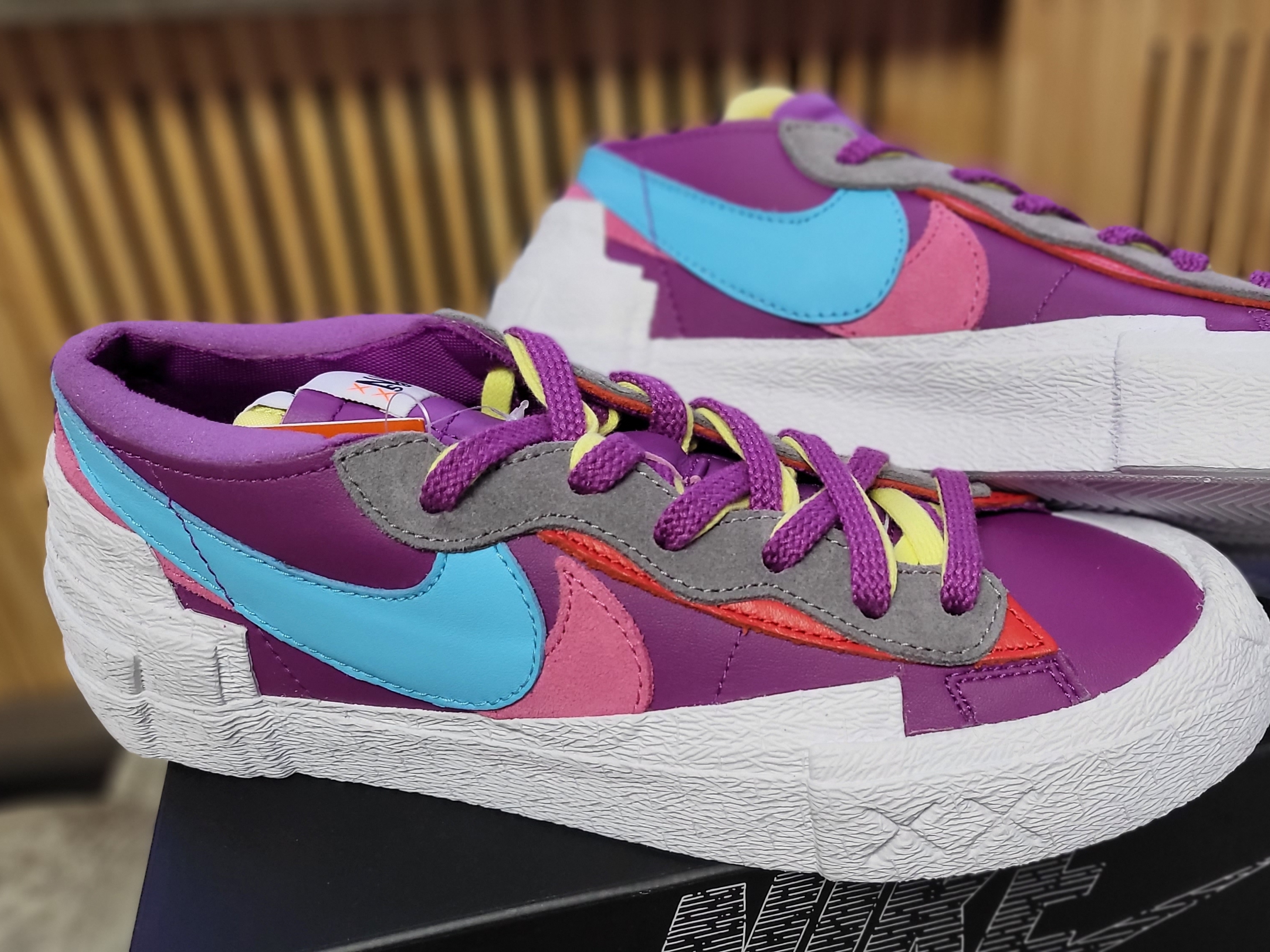 Nike x Sacai x Kaws Blazer Low Purple Dusk 착용 스타일 - 2