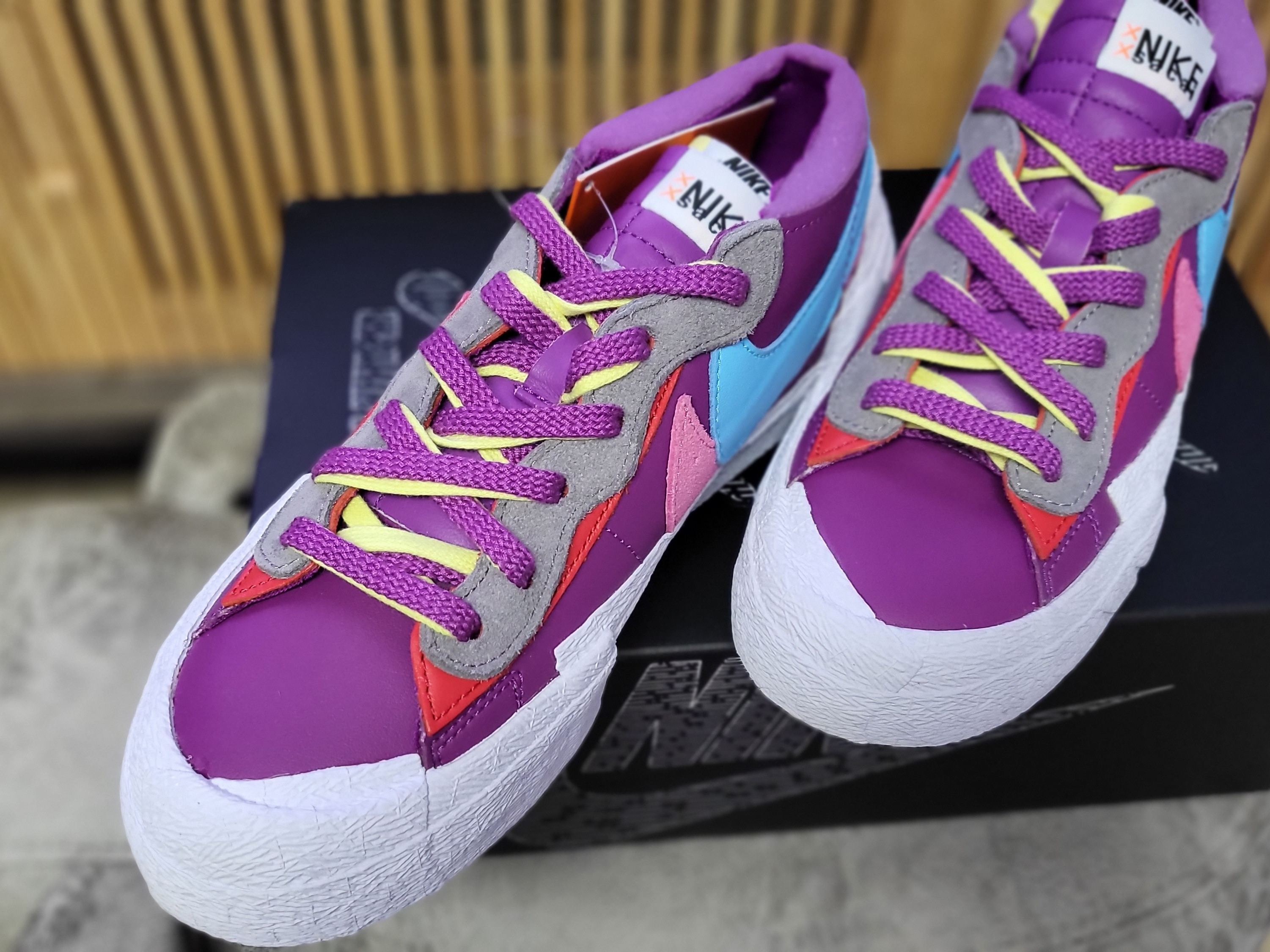 Nike x Sacai x Kaws Blazer Low Purple Dusk 착용 스타일 - 3