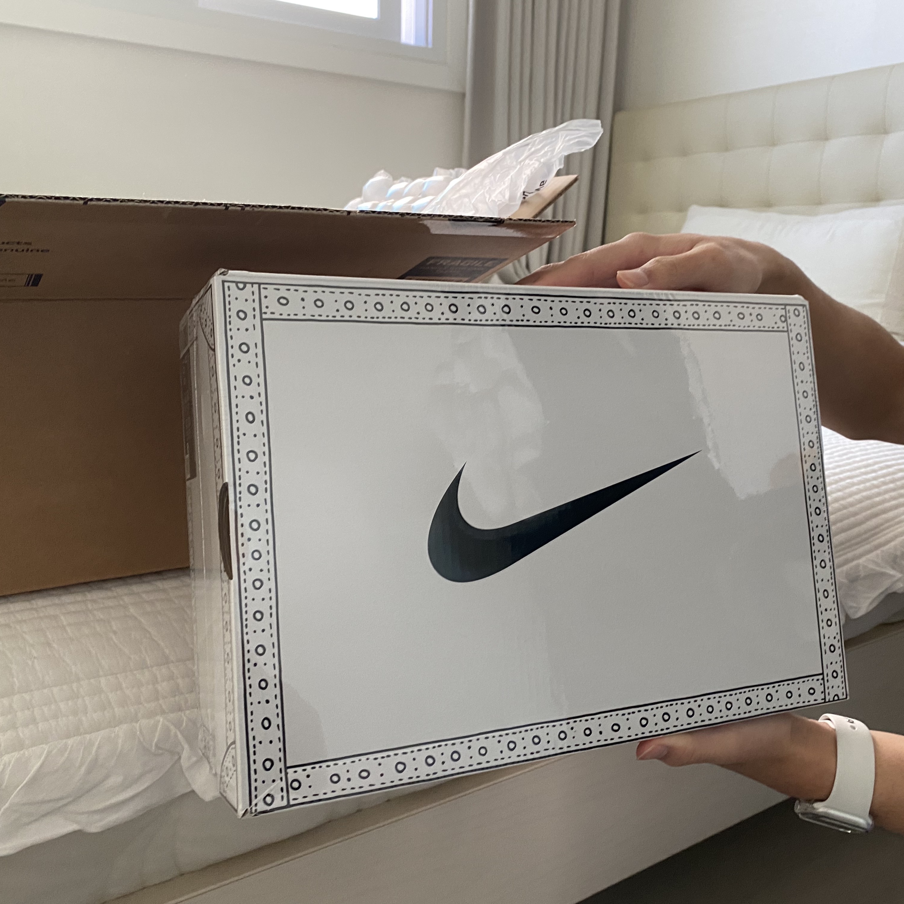 Nike x Peaceminusone Kwondo1 White 착용 스타일 - 3