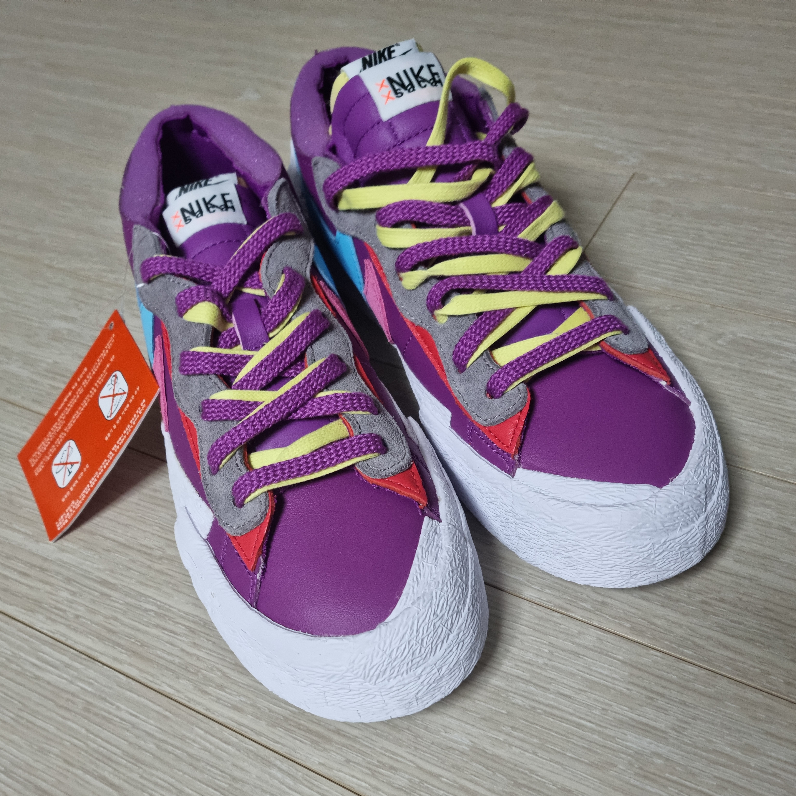 Nike x Sacai x Kaws Blazer Low Purple Dusk 착용 스타일 - 3