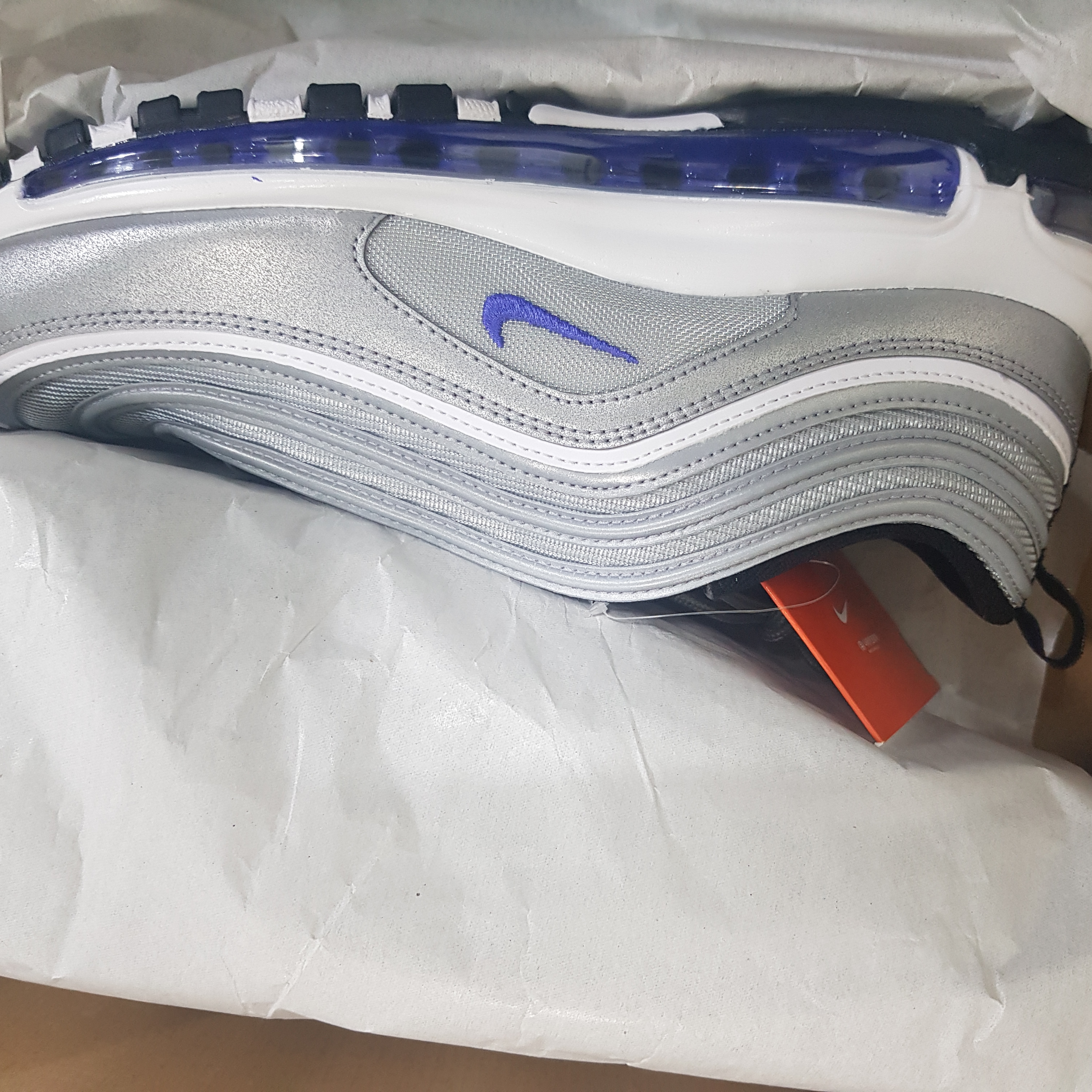 Nike Air Max 97 Persian Violet, Nike Air Max 97 Black White Anthracite 착용 스타일 - 4