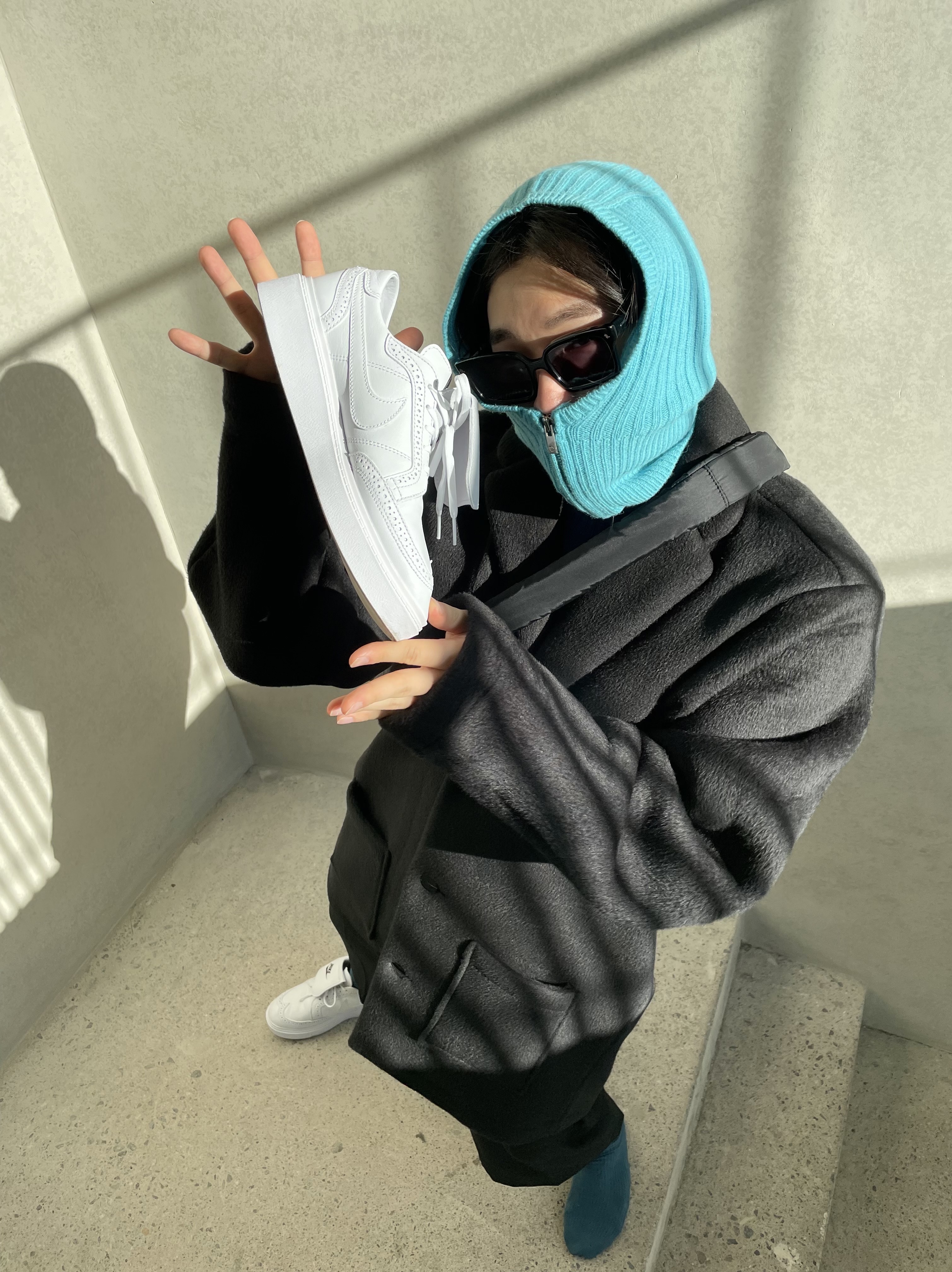 Nike x Peaceminusone Kwondo1 White 착용 스타일 - 5