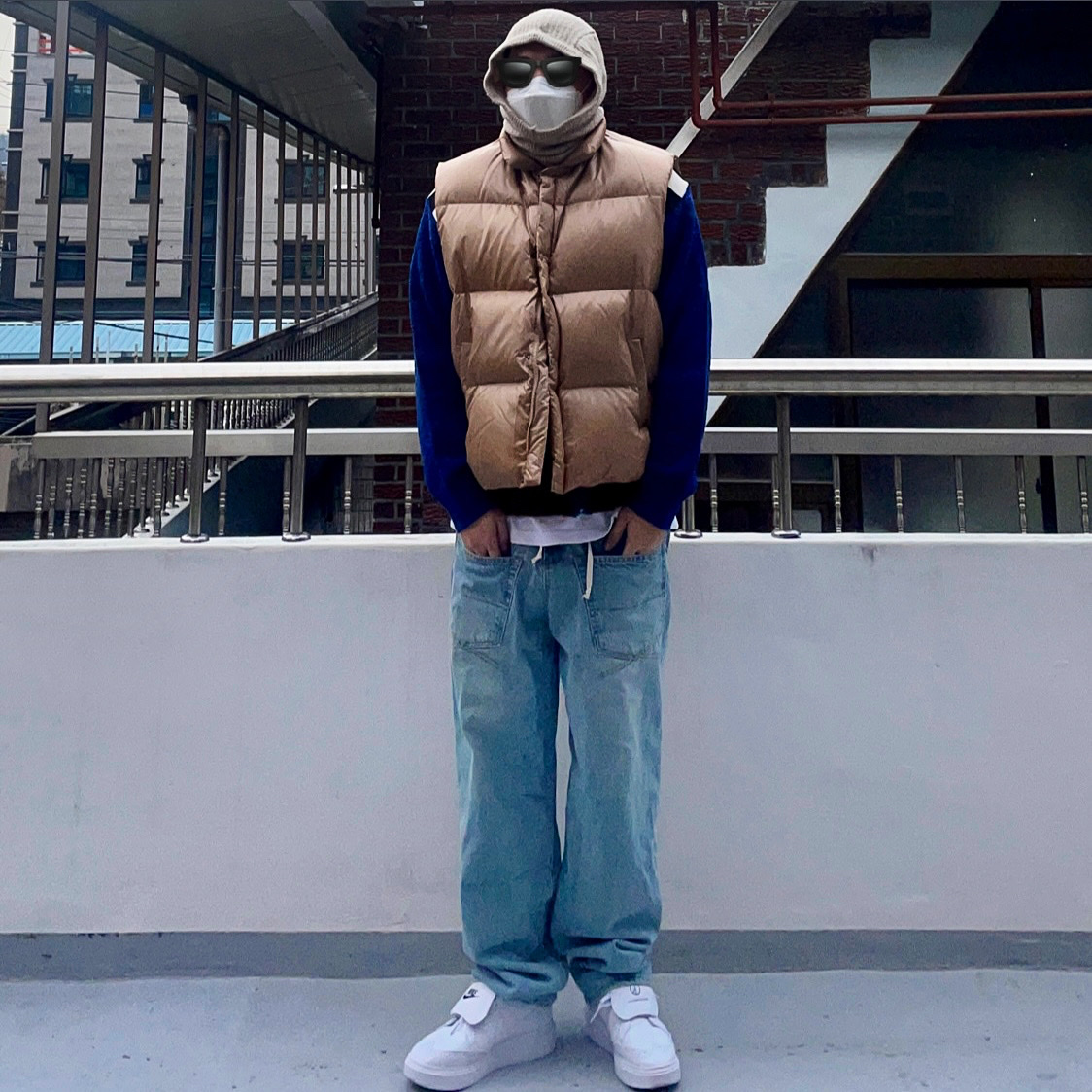 Nike x Peaceminusone Kwondo1 White 착용 스타일
