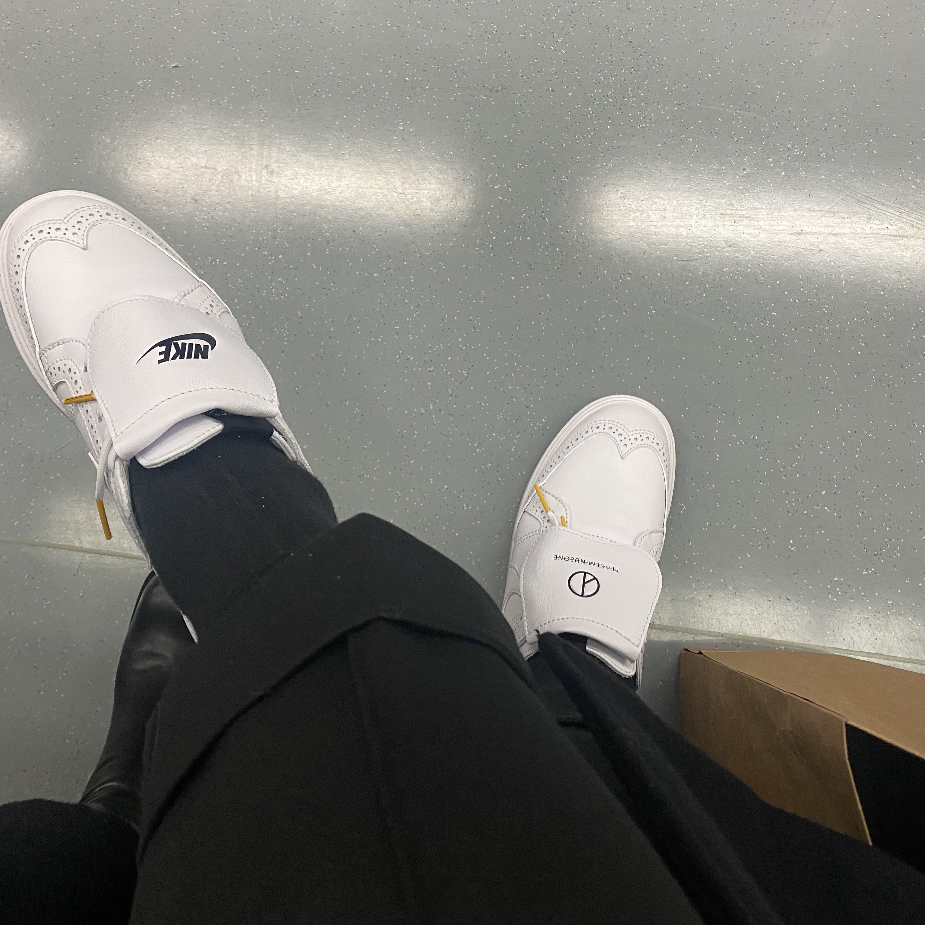 Nike x Peaceminusone Kwondo1 White 착용 스타일