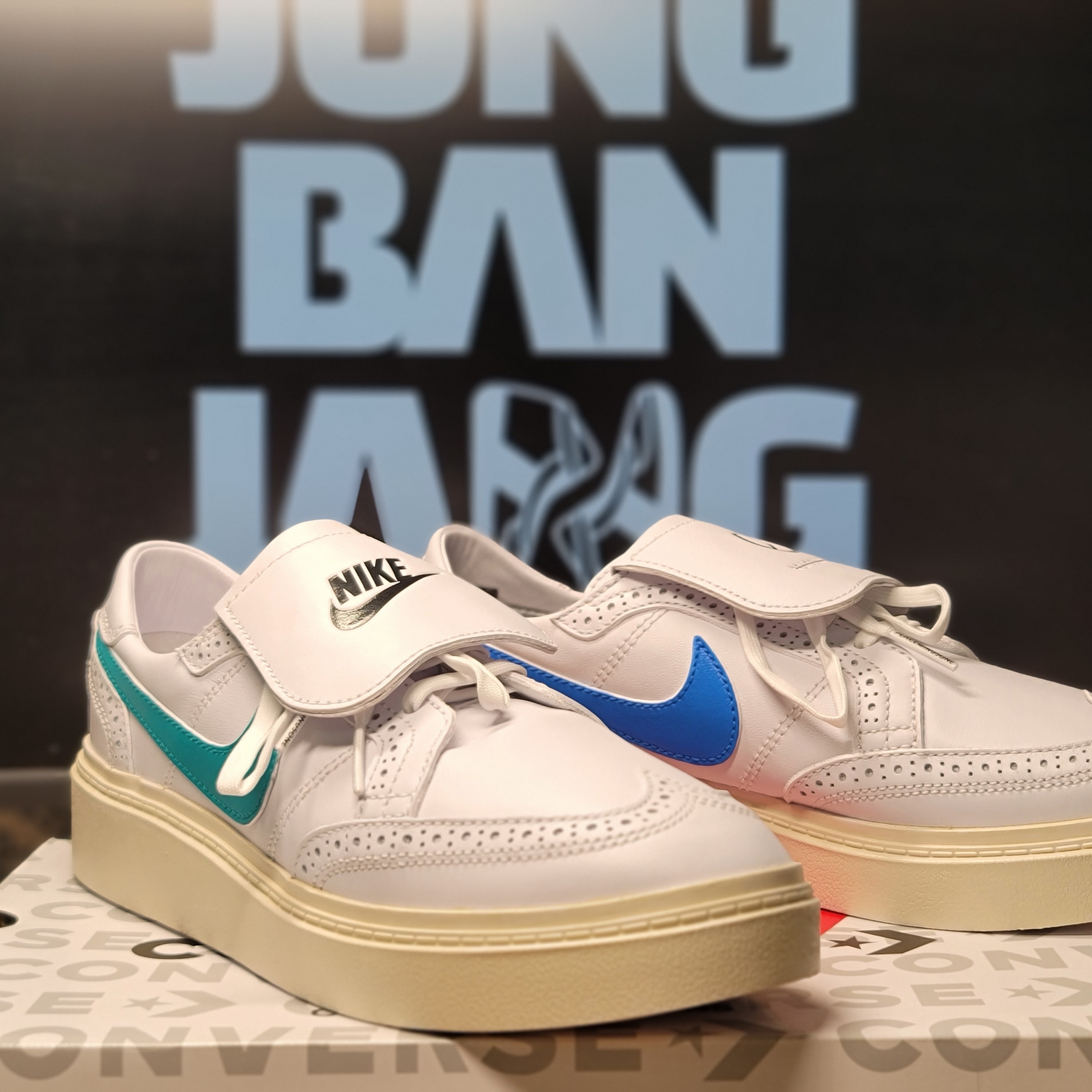 Nike x Peaceminusone Kwondo1 White 착용 스타일 - 3