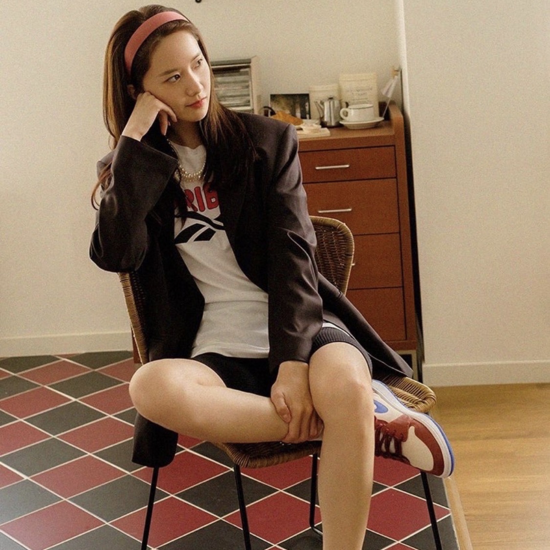 (W) Jordan 1 Zoom Air CMFT Team Red 착용 스타일