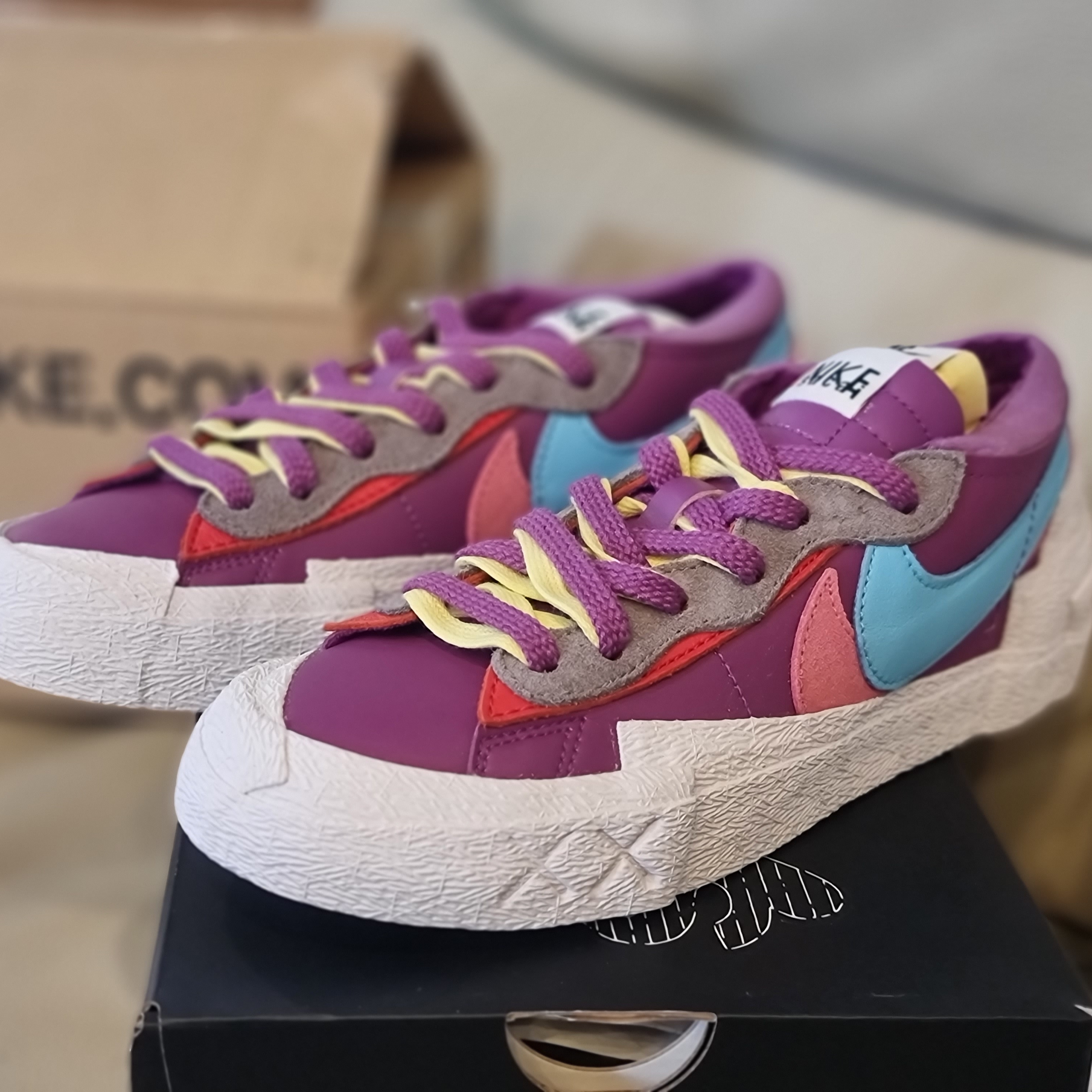 Nike x Sacai x Kaws Blazer Low Purple Dusk 착용 스타일 - 3