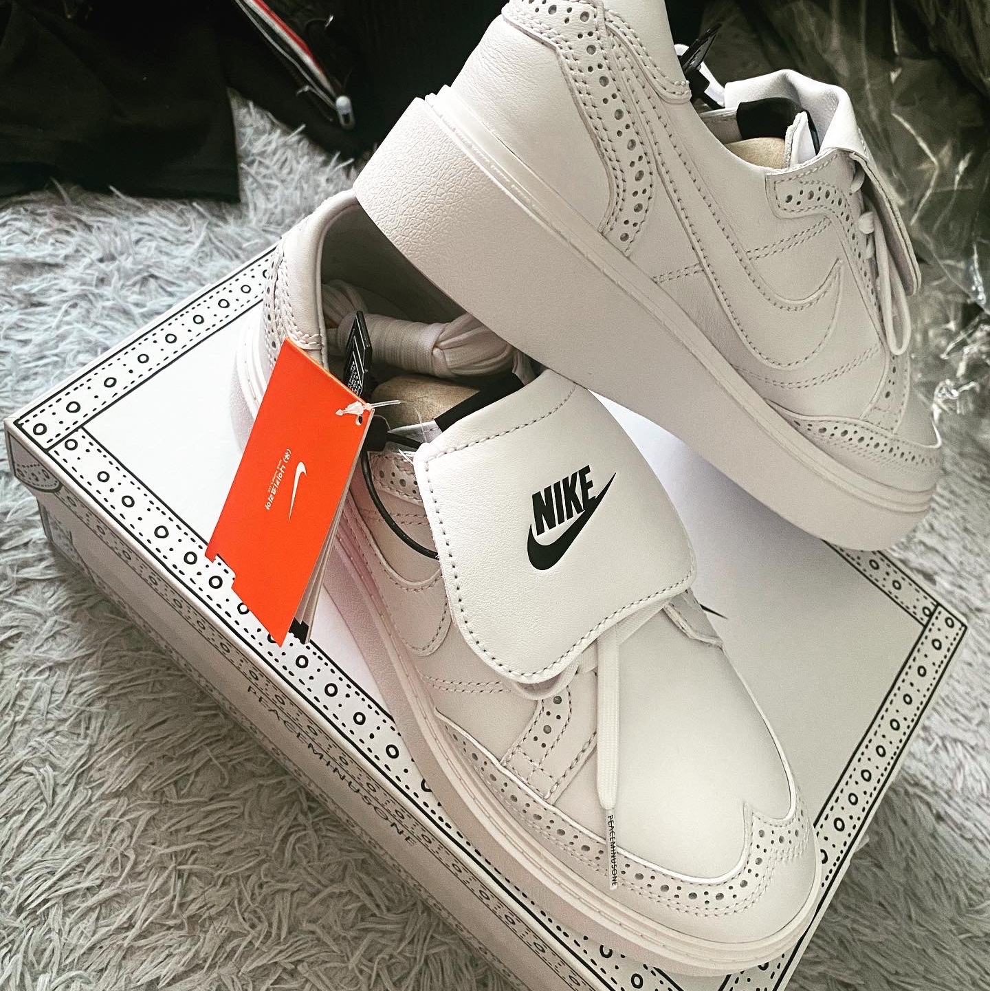 Nike x Peaceminusone Kwondo1 White 착용 스타일