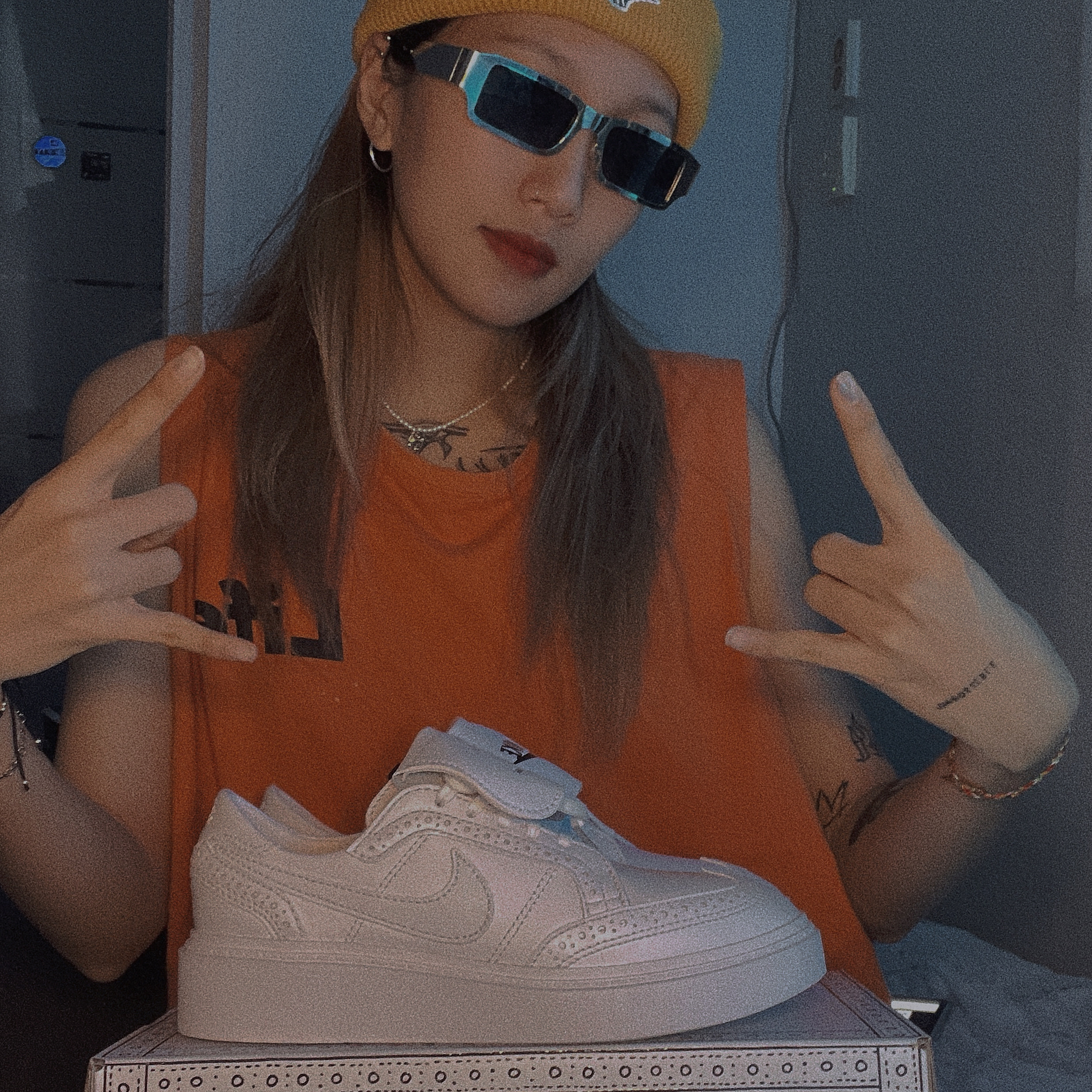 Nike x Peaceminusone Kwondo1 White 착용 스타일