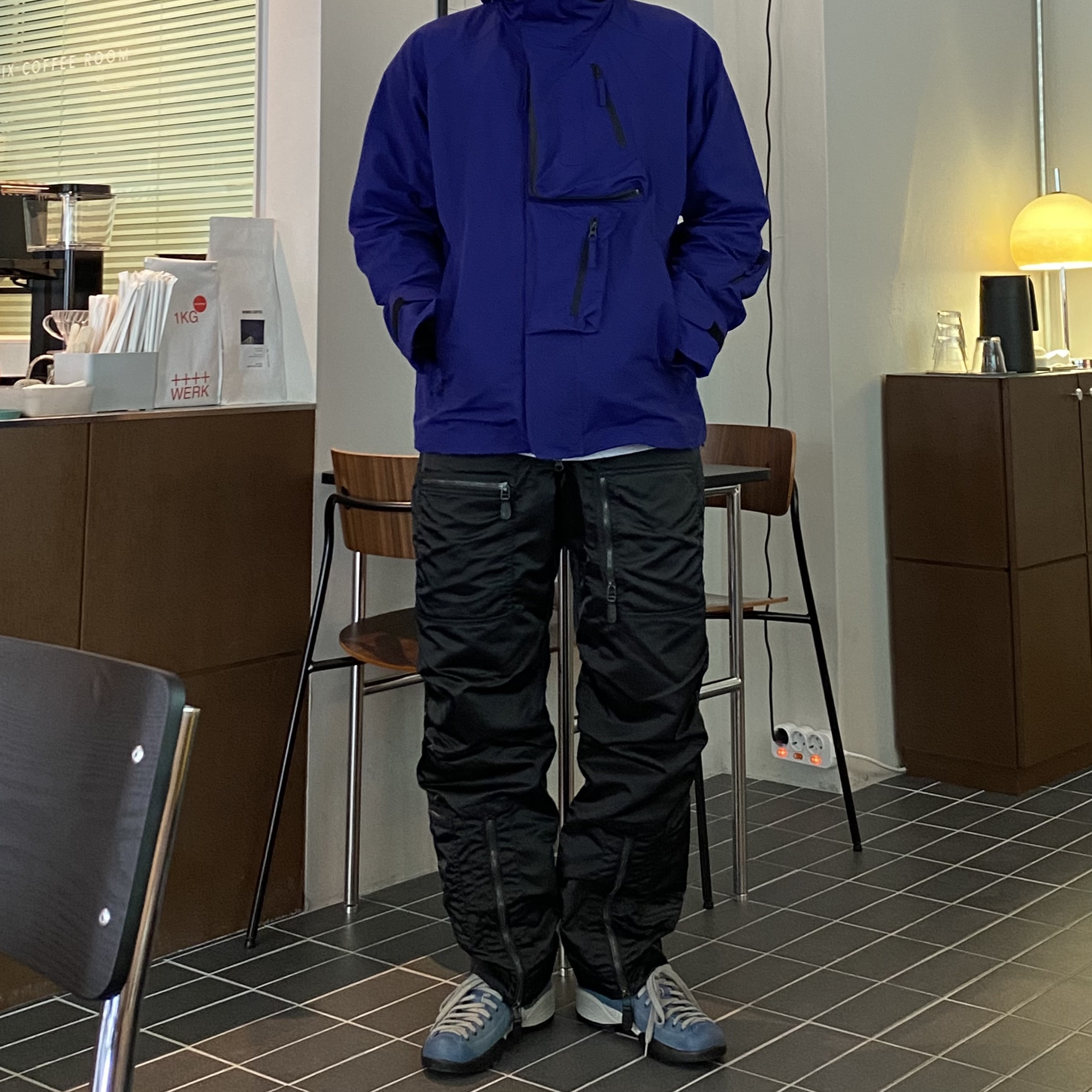 Supreme x Comme des Garcons Junya Watanabe Man Beanie Black - 21FW, Jordan 6 x Travis Scott Retro SP British Khaki 착용 스타일 - 3