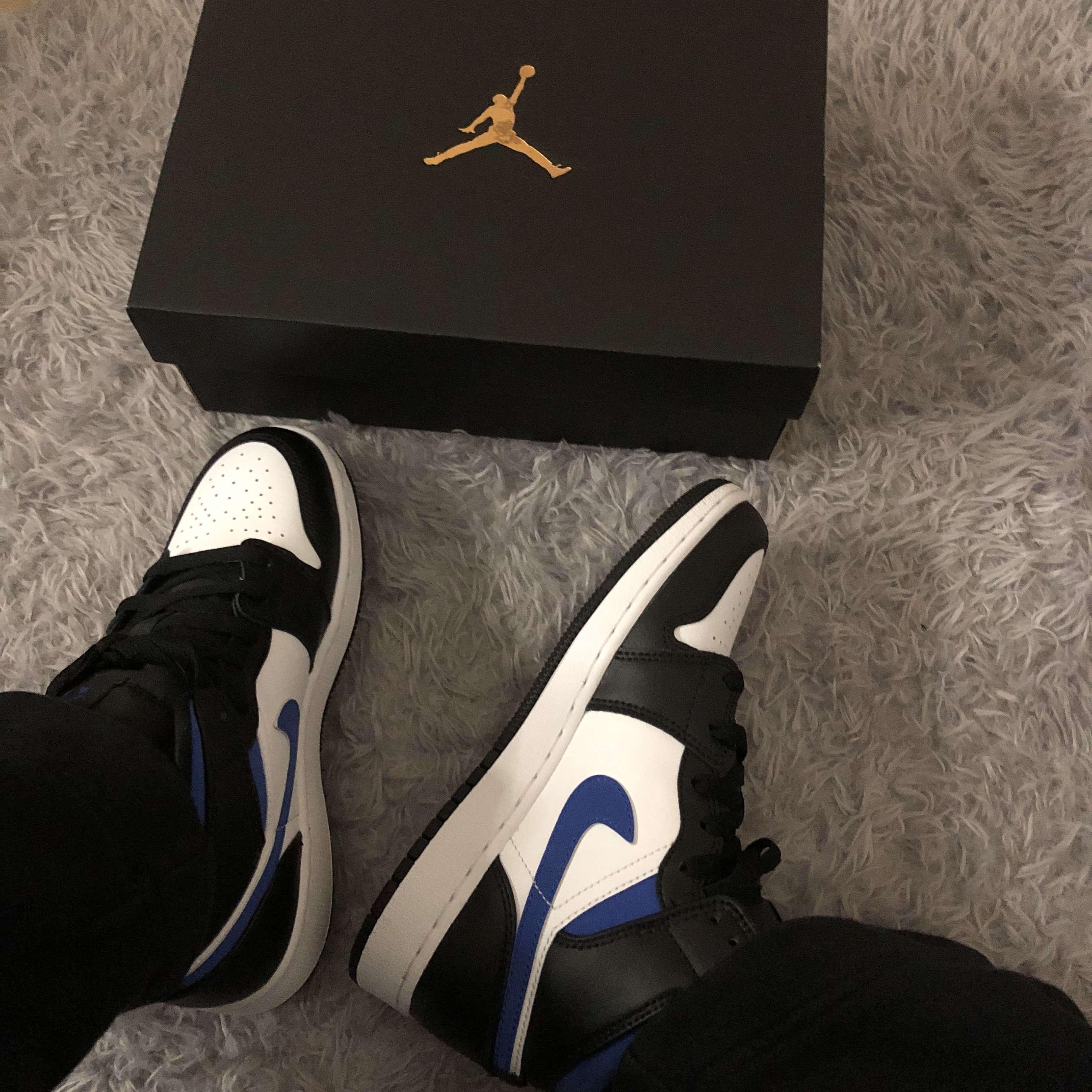 (GS) Jordan 1 Mid Racer Blue 착용 스타일