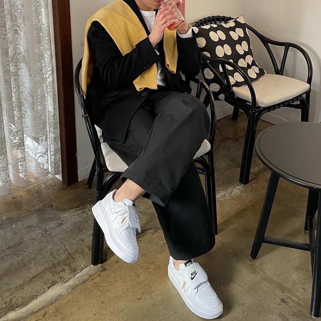 Nike x Peaceminusone Kwondo1 White 착용 스타일 - 3