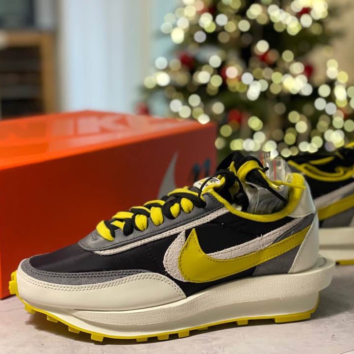 Nike x Sacai x Undercover LDWaffle Black Bright Citron 착용 스타일 - 3