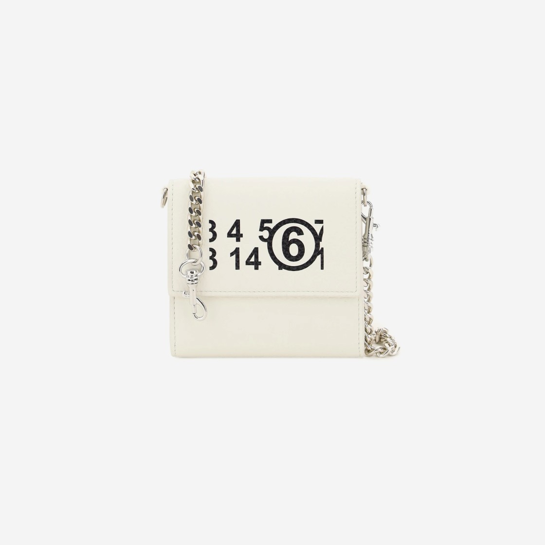 MM6 Maison Margiela Logo Chain Wallet Ivory 상세 이미지 1