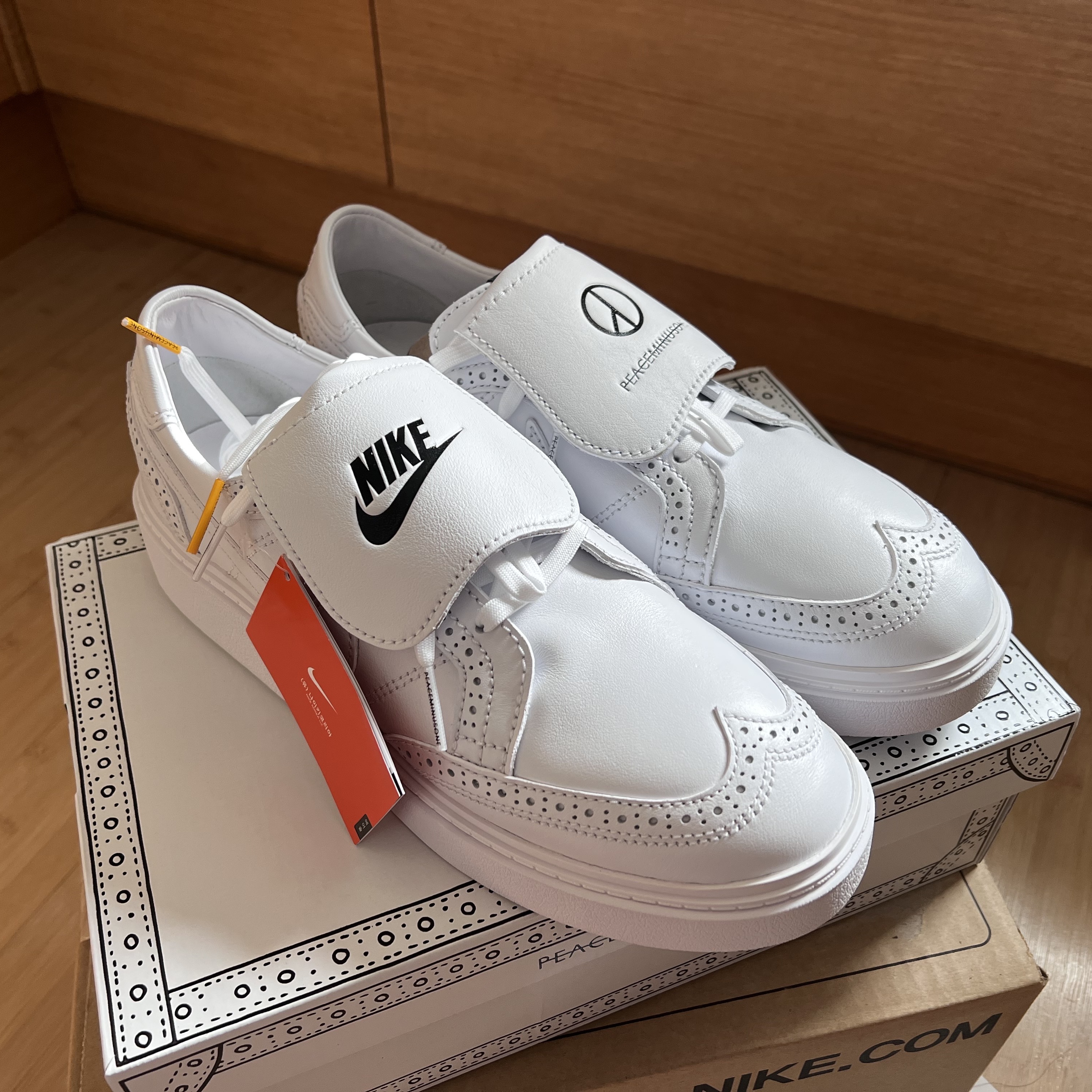 Nike x Peaceminusone Kwondo1 White 착용 스타일 - 2