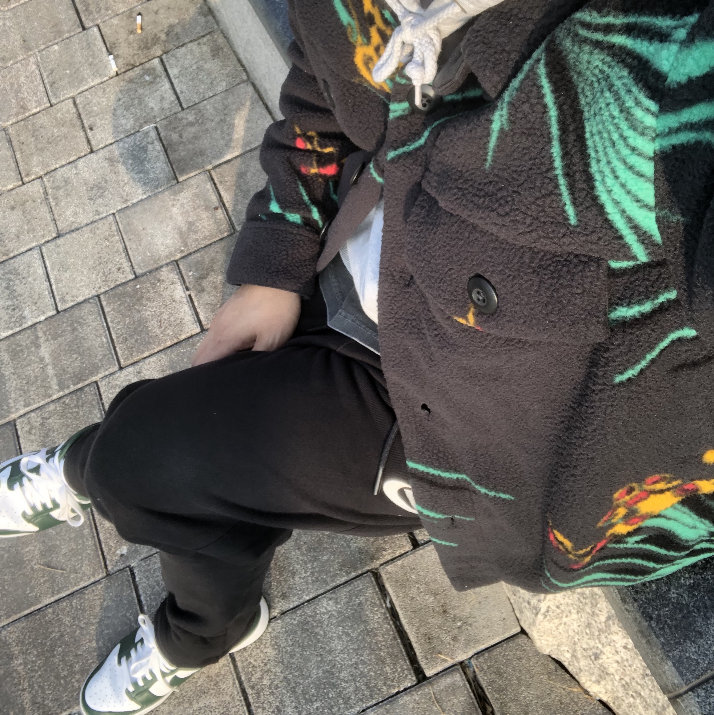 Nike Dunk Low Retro Varsity Green 착용 스타일
