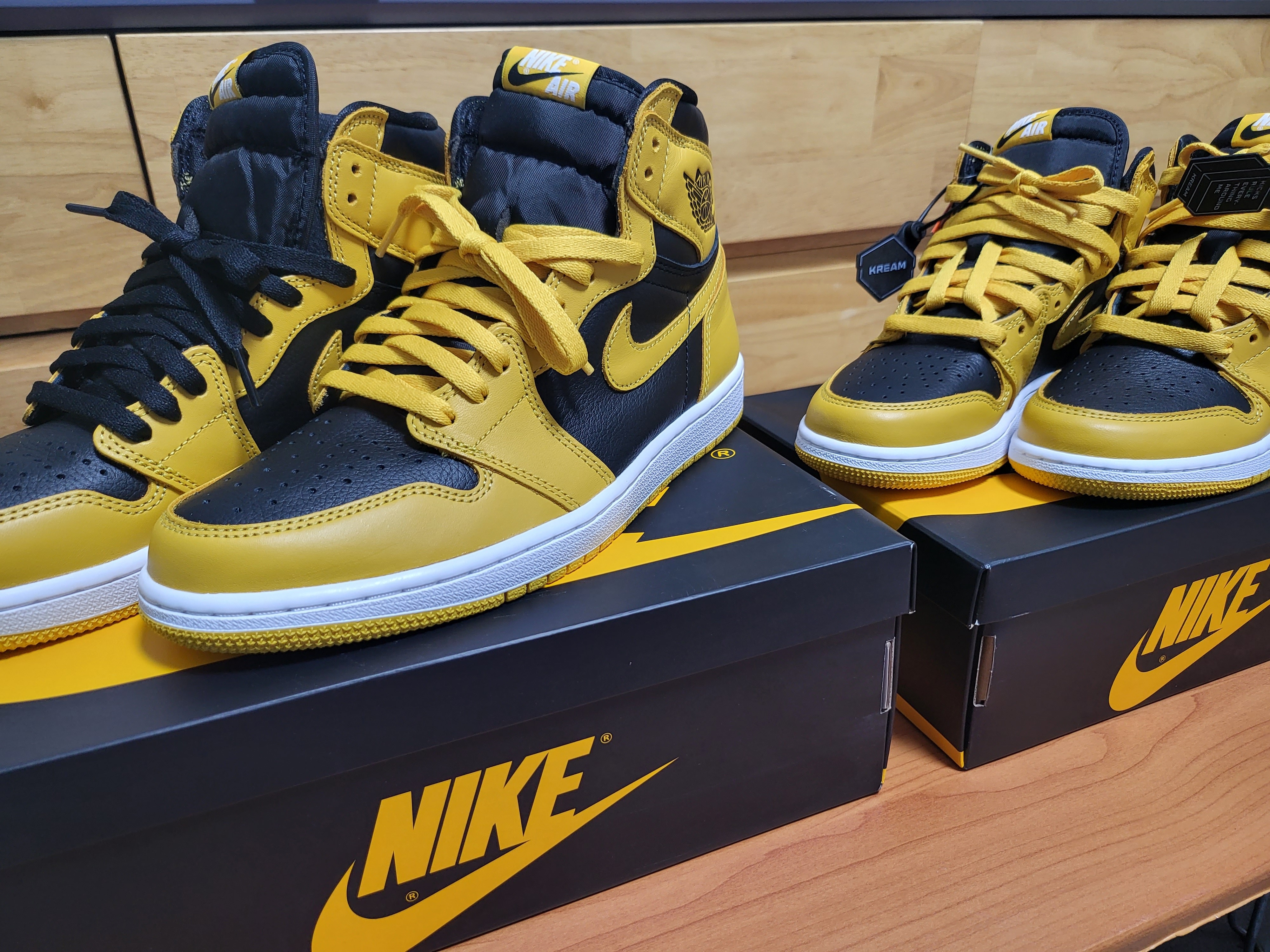 Jordan 1 Retro High OG Pollen, (GS) Jordan 1 Retro High OG Pollen 착용 스타일 - 2