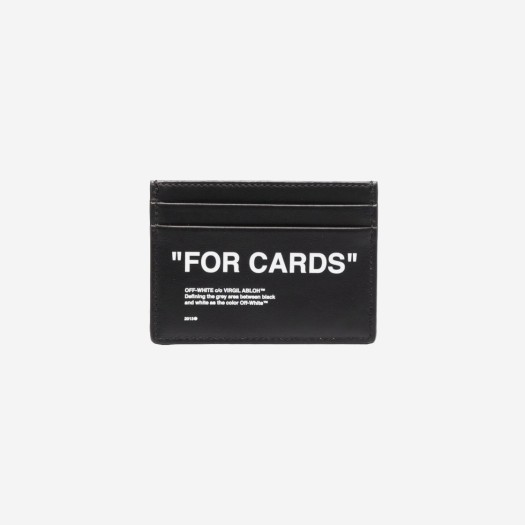 오프화이트 “포 카드” 카드 홀더 블랙