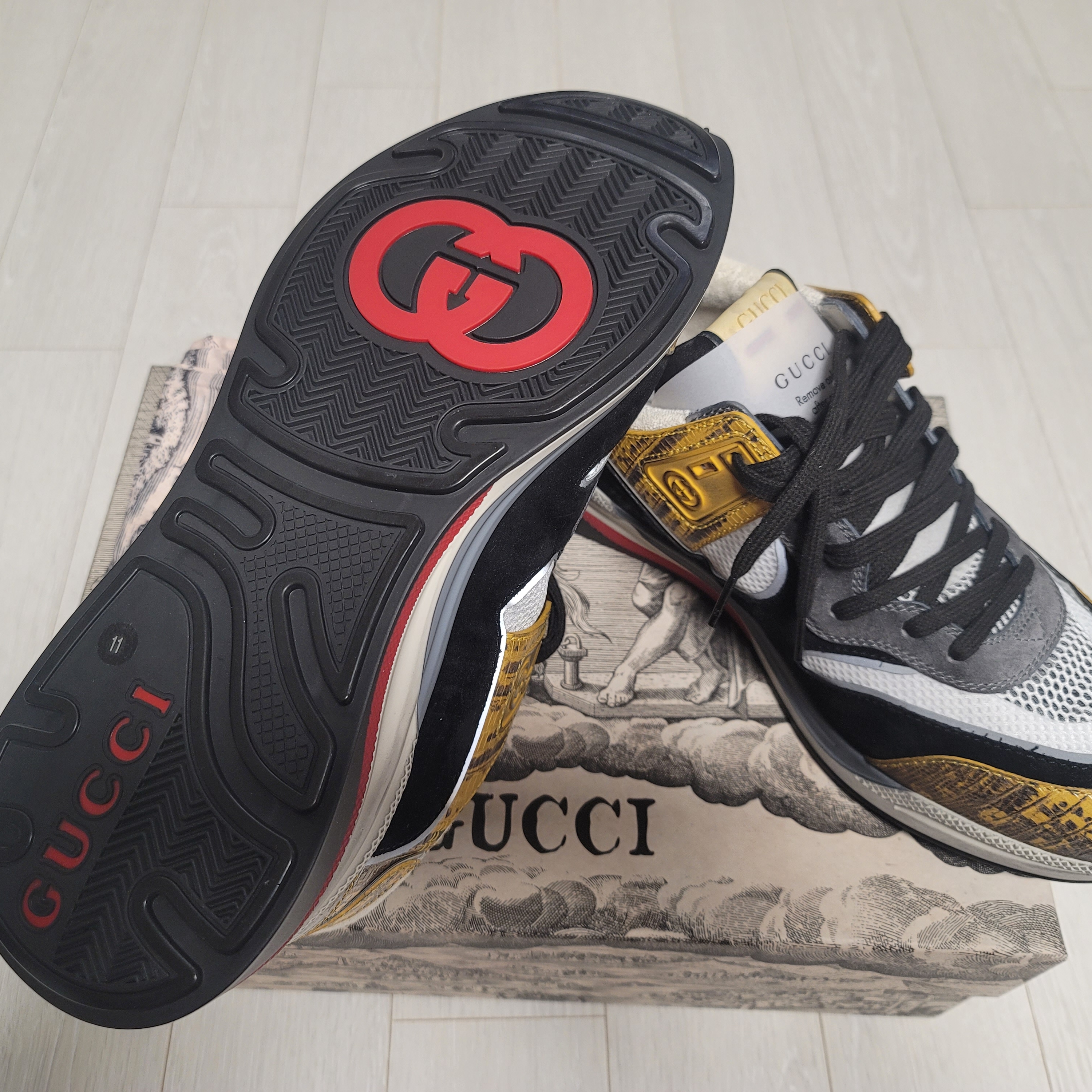 Gucci Ultrapace Yellow Tejus Printed 착용 스타일 - 2
