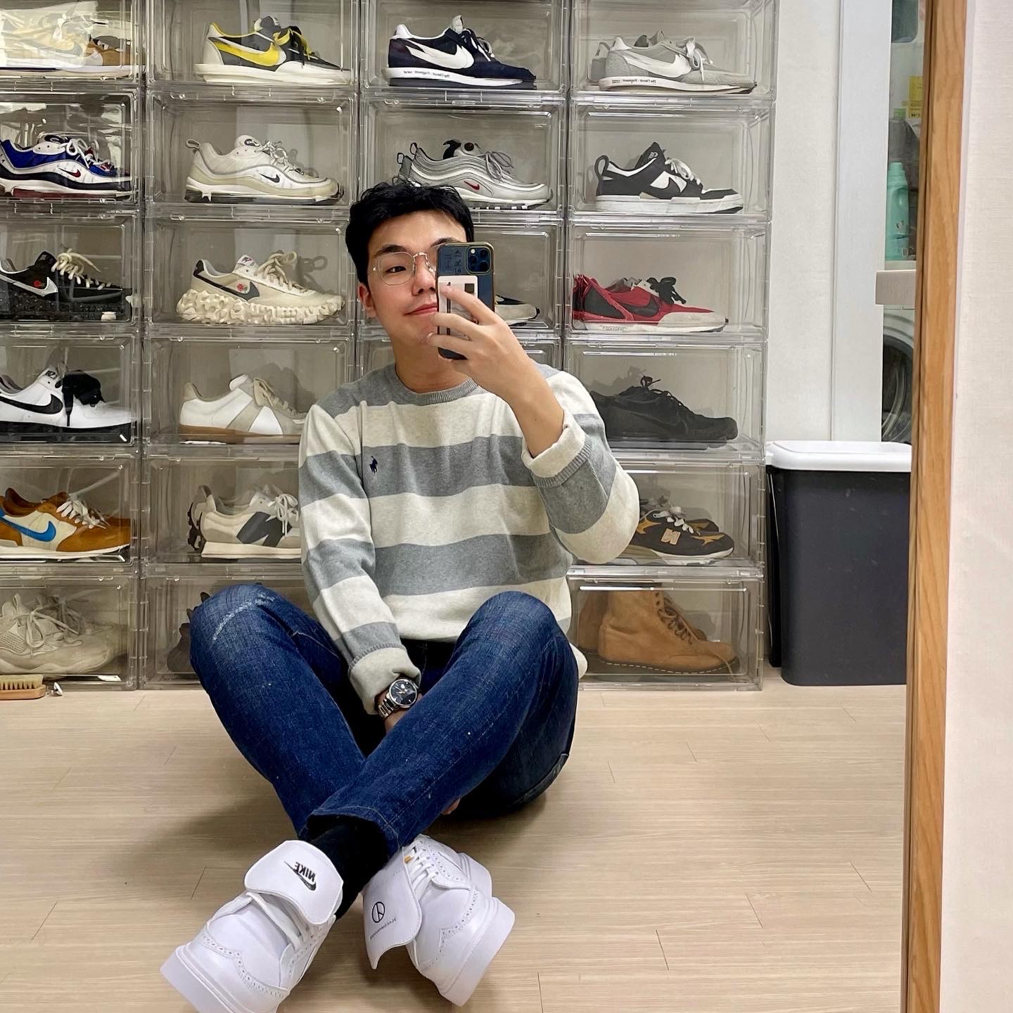 Nike x Peaceminusone Kwondo1 White 착용 스타일 - 1