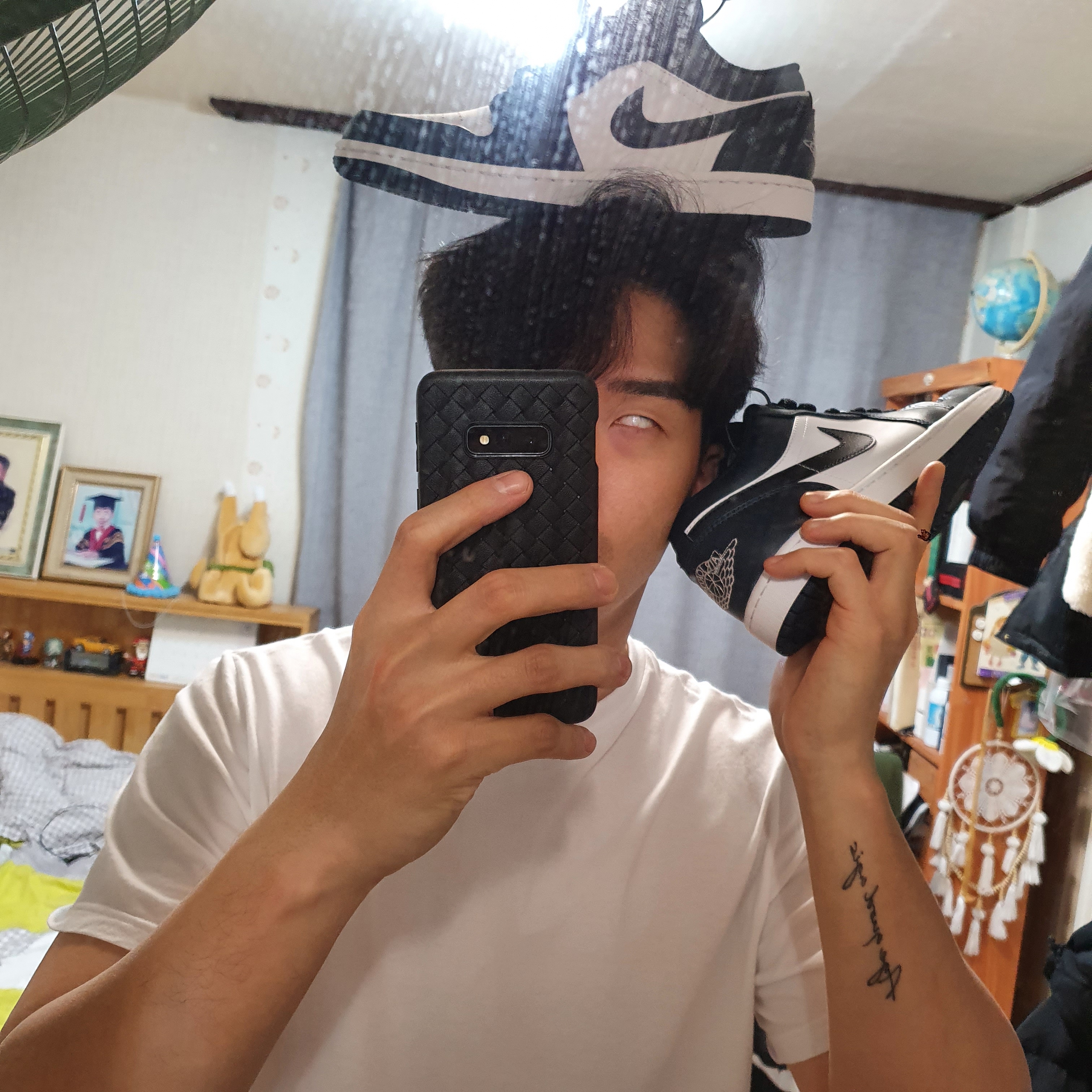 Jordan 1 Low Dark Teal, Jordan 1 Low Shattered Backboard 착용 스타일 - 3