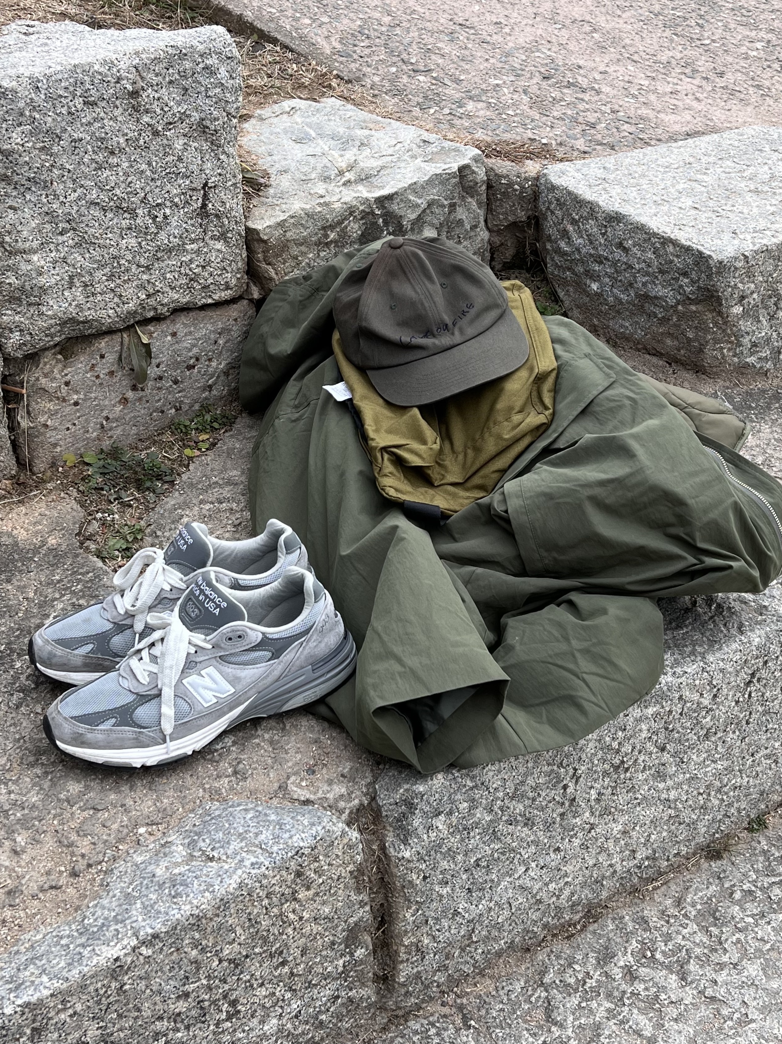 New Balance 993 Made in USA Grey - D Standard 착용 스타일 - 4