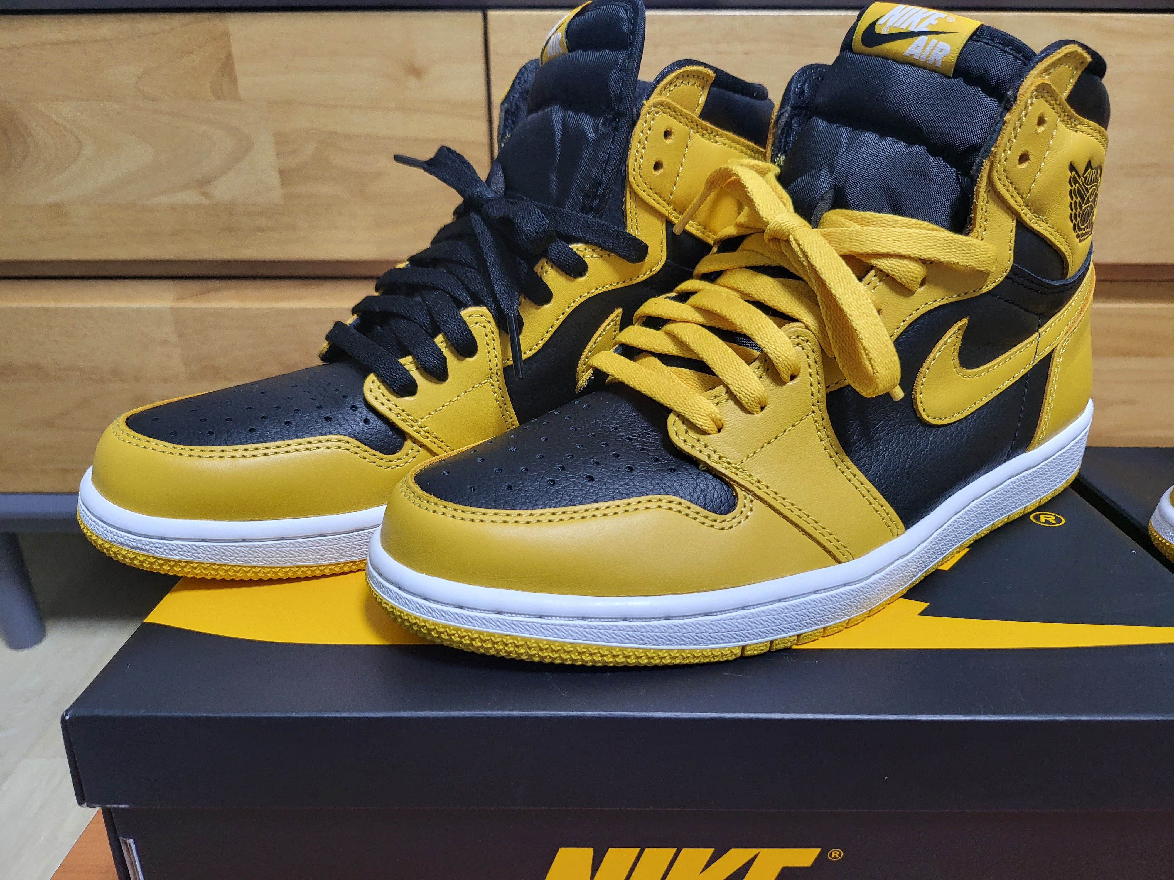 Jordan 1 Retro High OG Pollen, (GS) Jordan 1 Retro High OG Pollen 착용 스타일 - 4