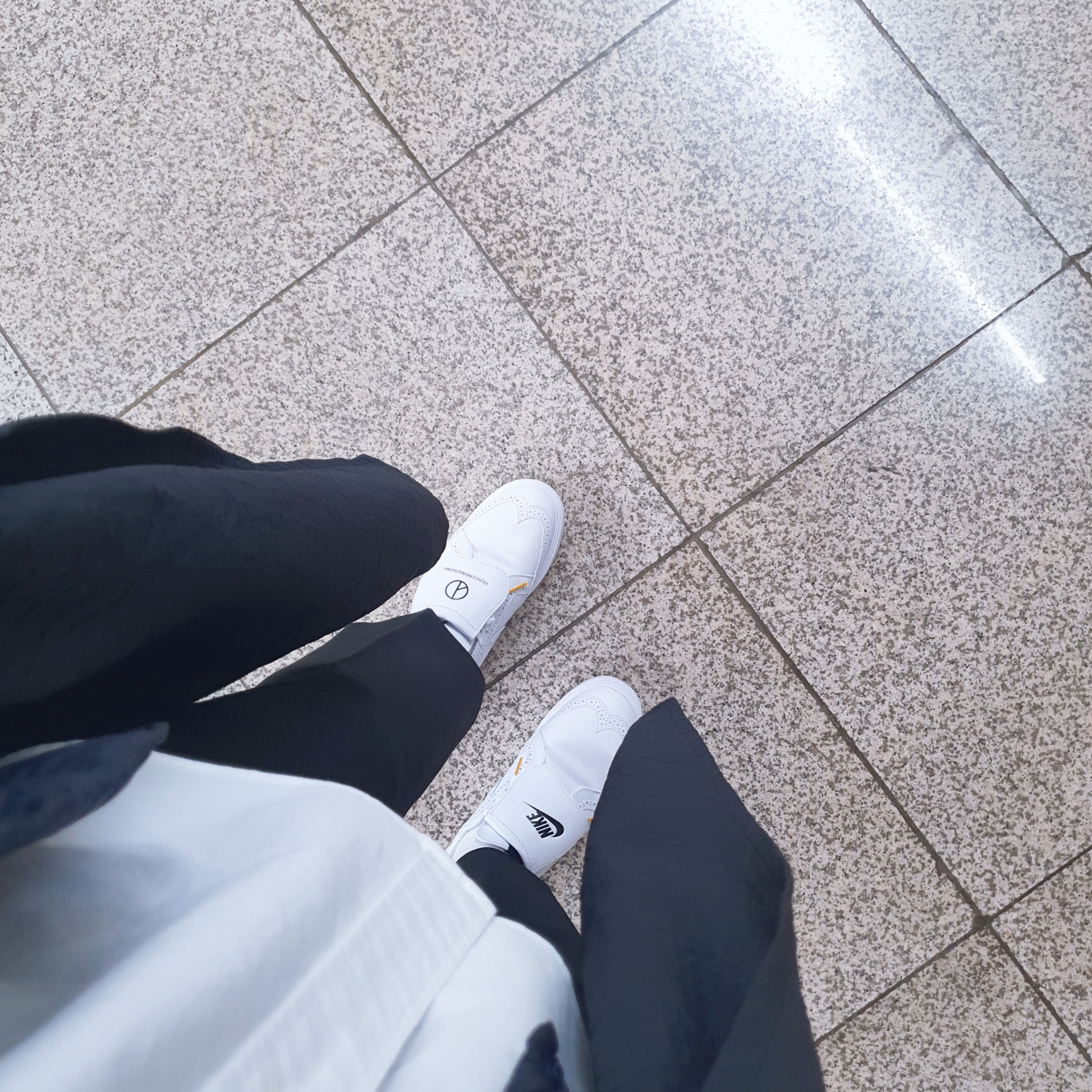 Nike x Peaceminusone Kwondo1 White 착용 스타일