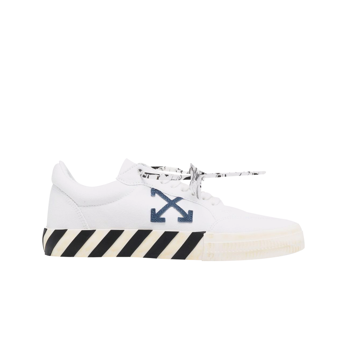 OMIA085F21FAB0010146 Off-White Arrow Low Vulcanized Sneakers White Blue - 21FW