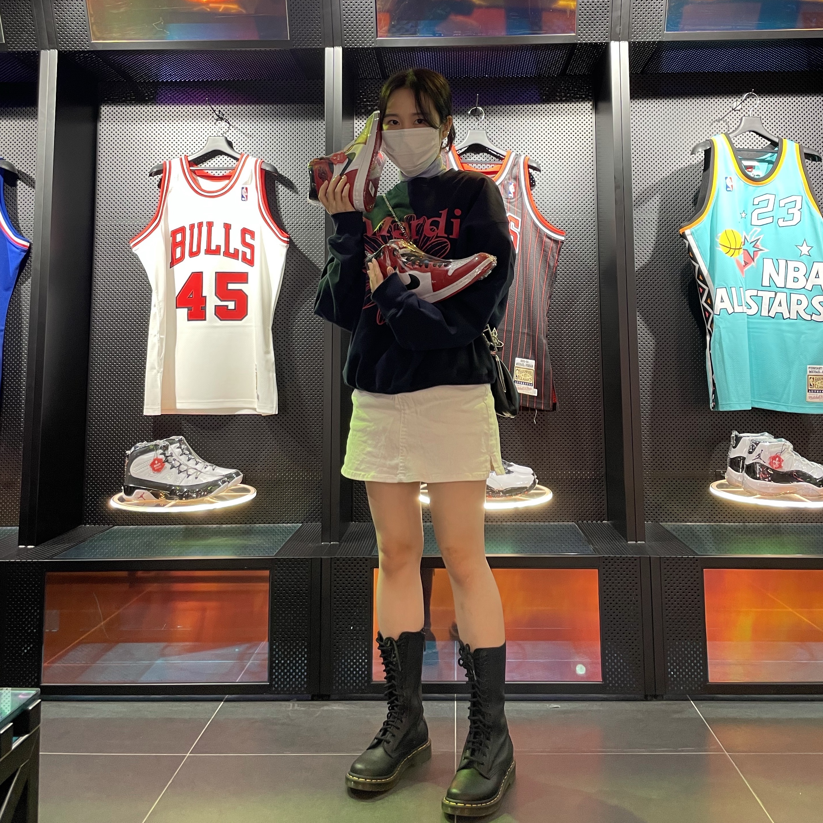Jordan 1 OG Chicago 1985 착용 스타일