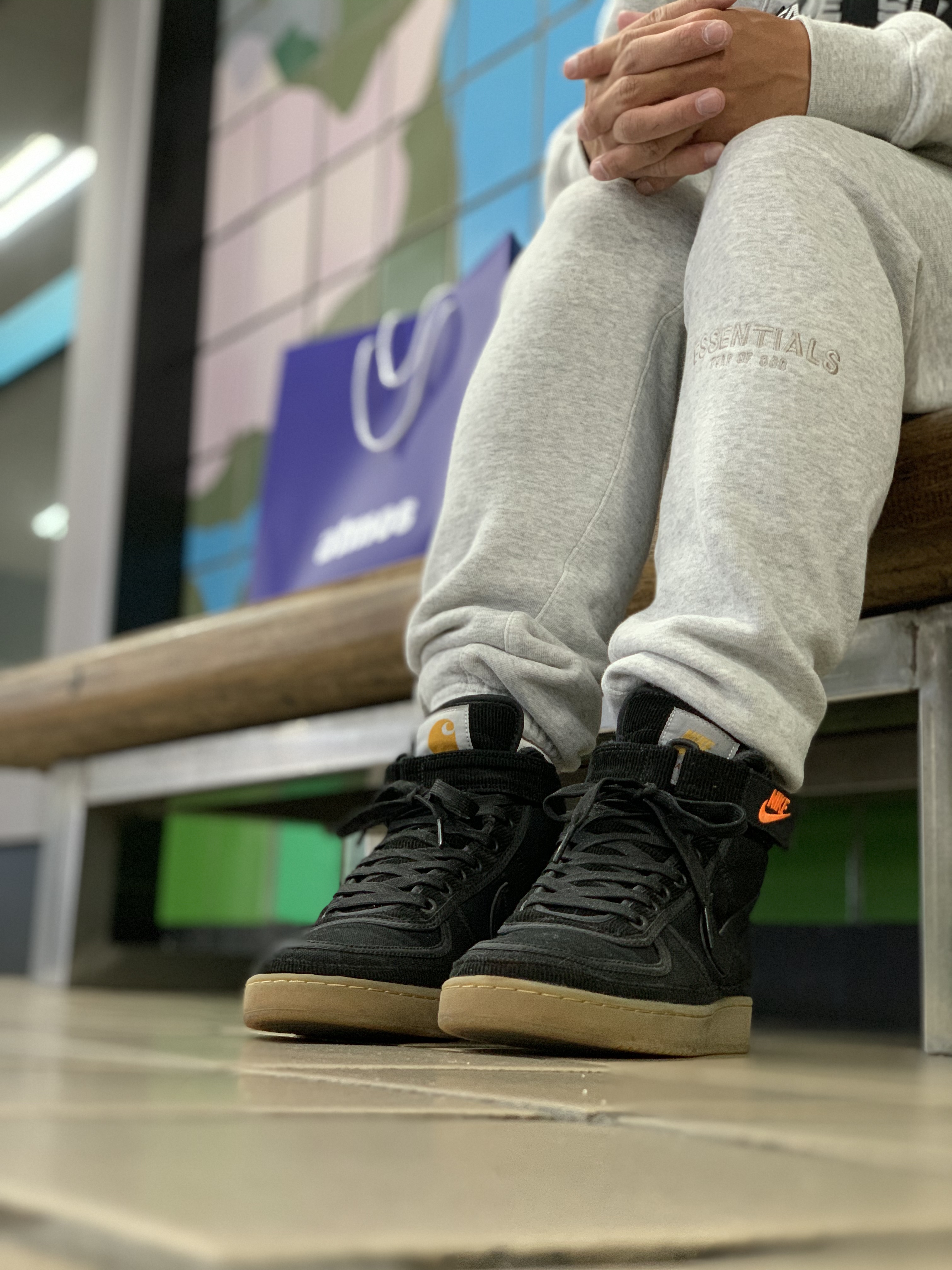 Nike x Carhartt WIP Vandal High Supreme Black 착용 스타일 - 2