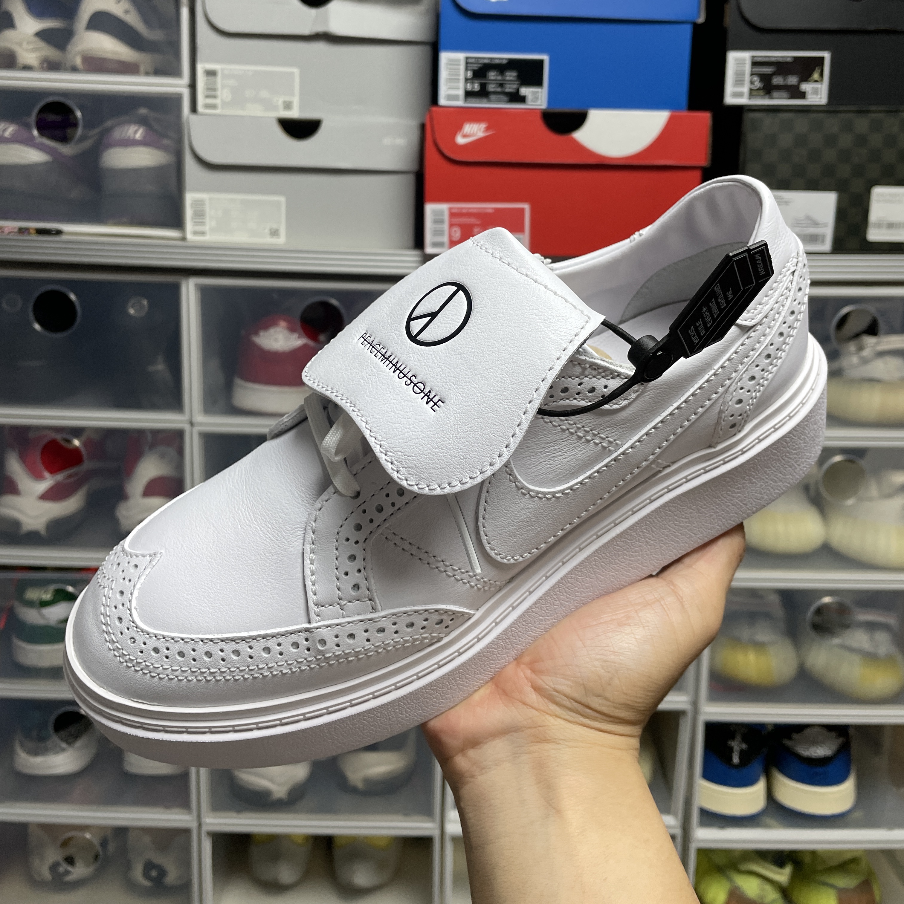 Nike x Peaceminusone Kwondo1 White 착용 스타일 - 2