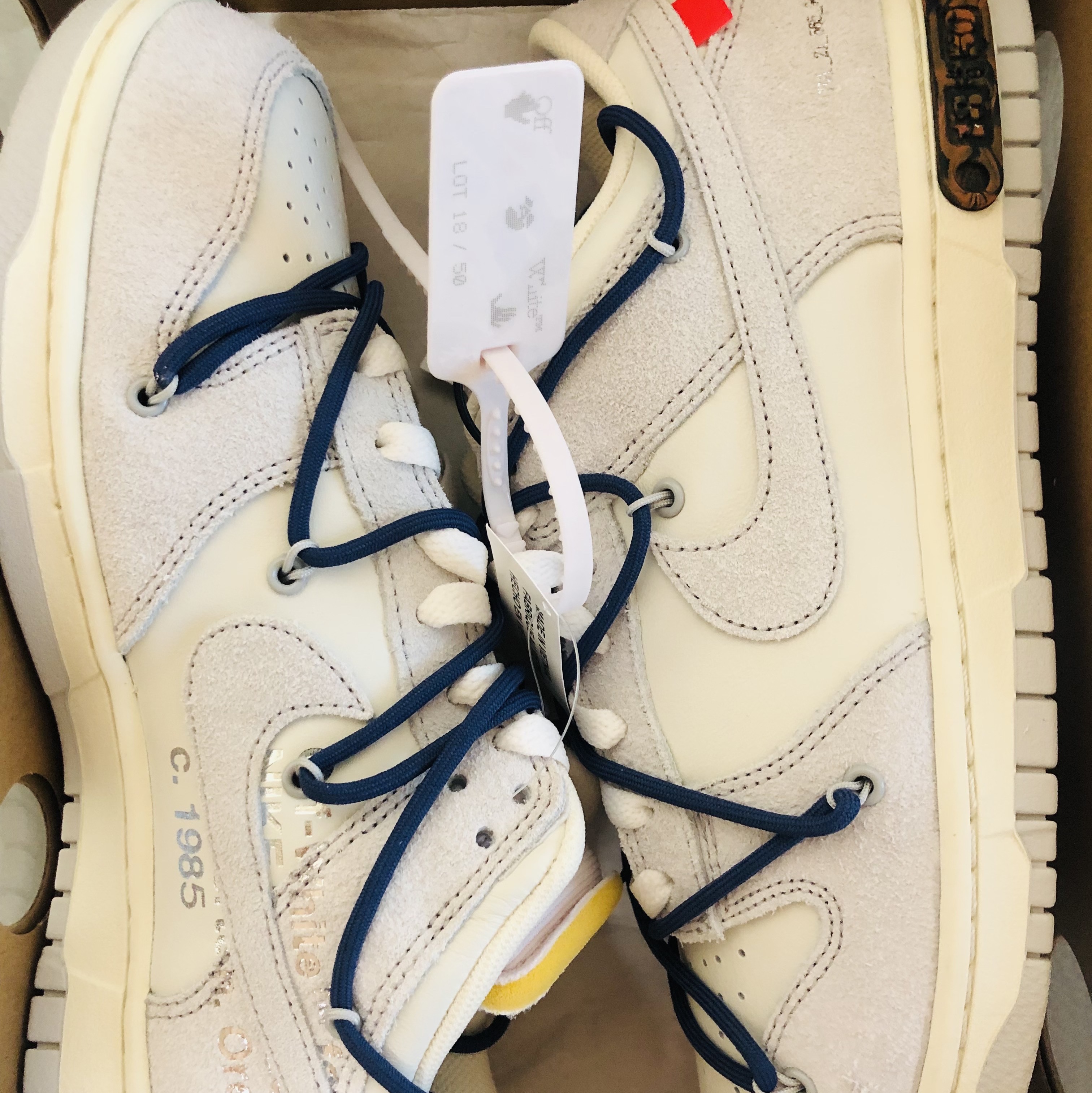Nike x Off-White Dunk Low The 50 - Lot 18 착용 스타일