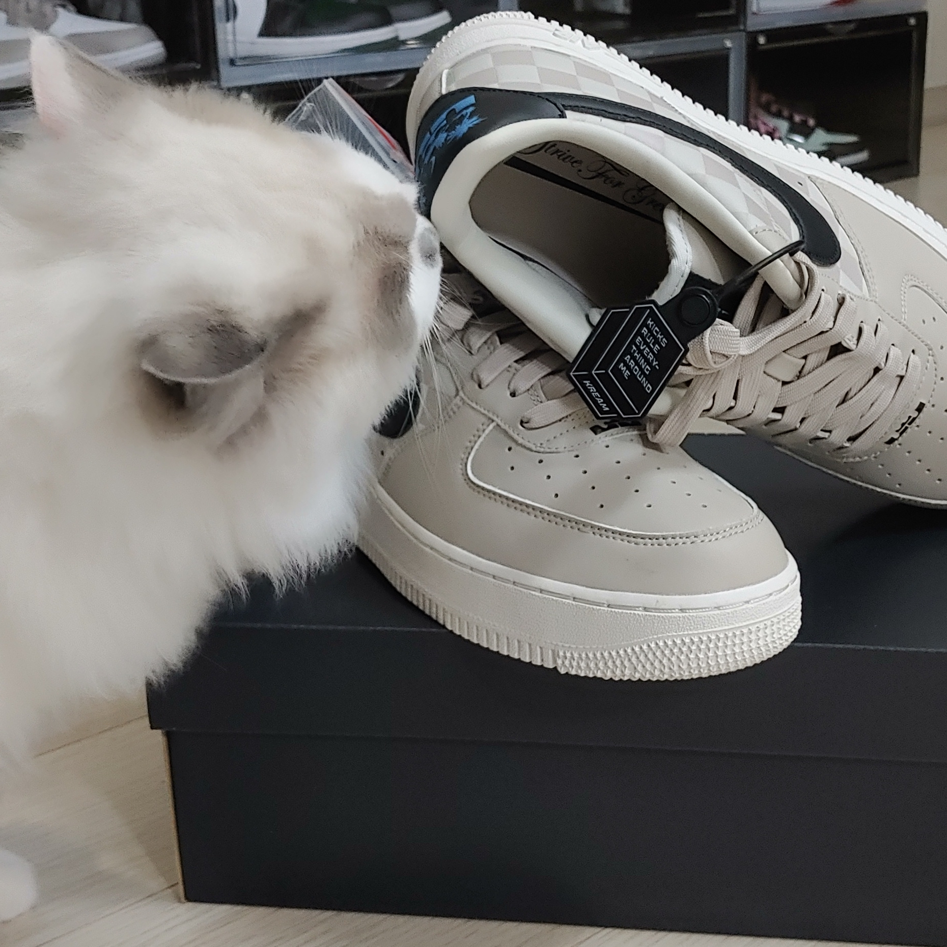 Jordan 1 Mid College Grey, Nike Air Force 1 '07 QS LBJ 착용 스타일 - 3