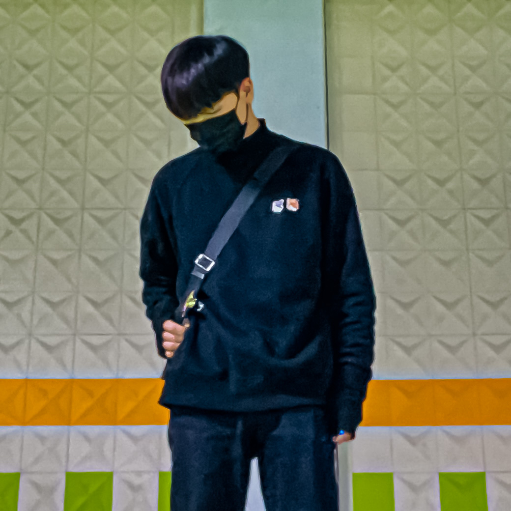 Maison Kitsune Double Fox Head Patch Classic Sweatshirt Anthracite 착용 스타일 - 3