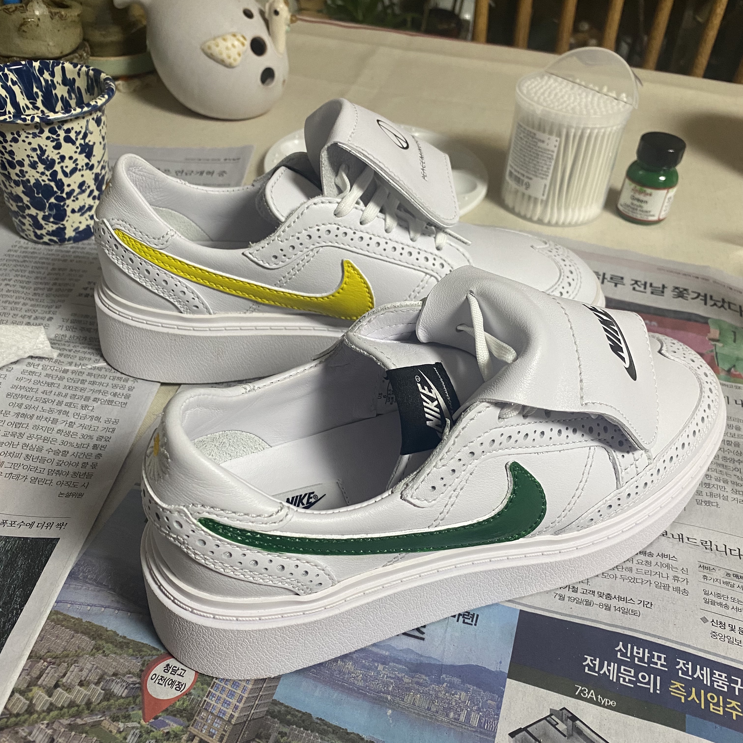 Nike x Peaceminusone Kwondo1 White 착용 스타일