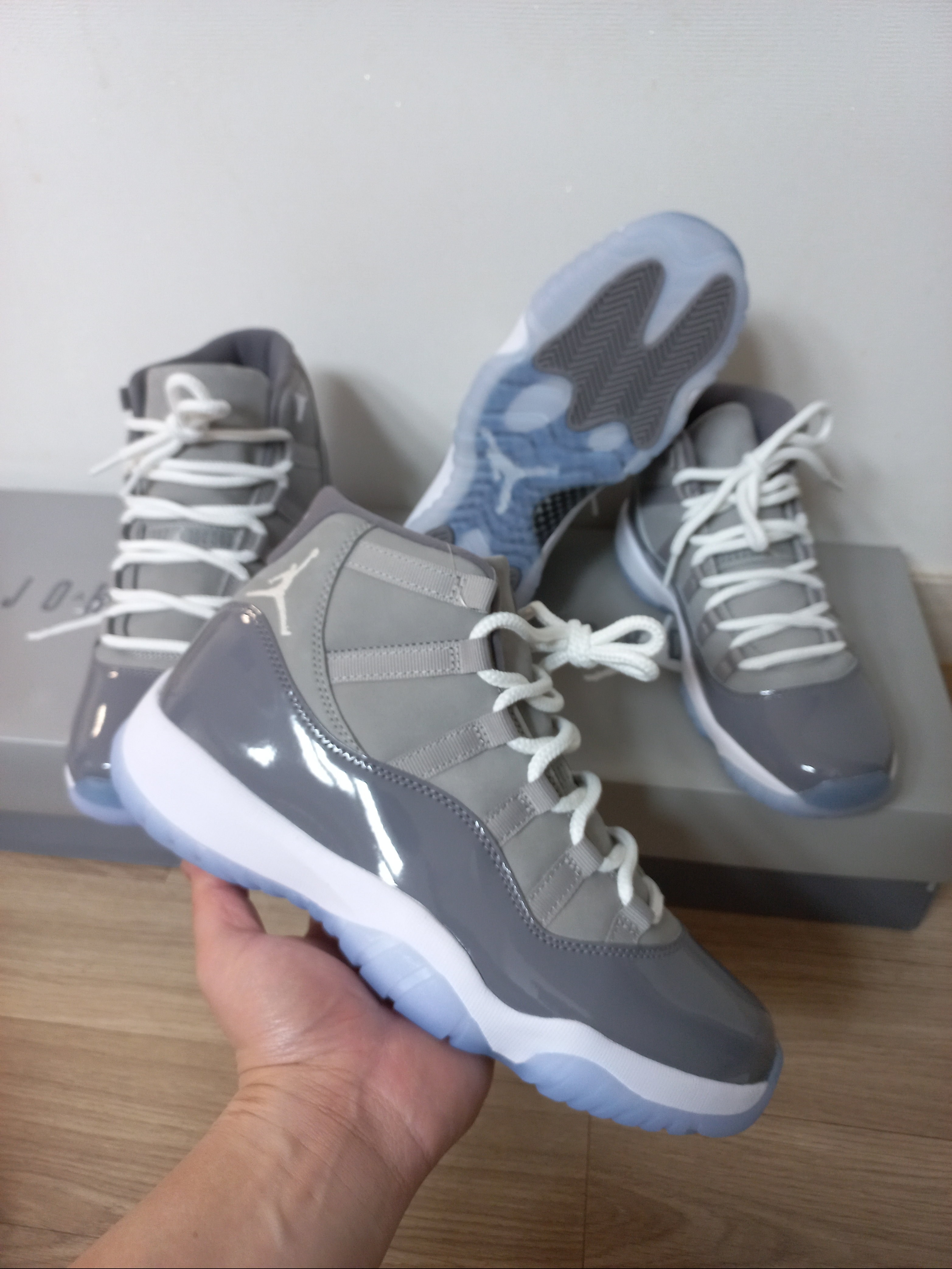 Jordan 11 Retro Cool Grey 2021, (GS) Jordan 11 Retro Cool Grey 2021 착용 스타일 - 1