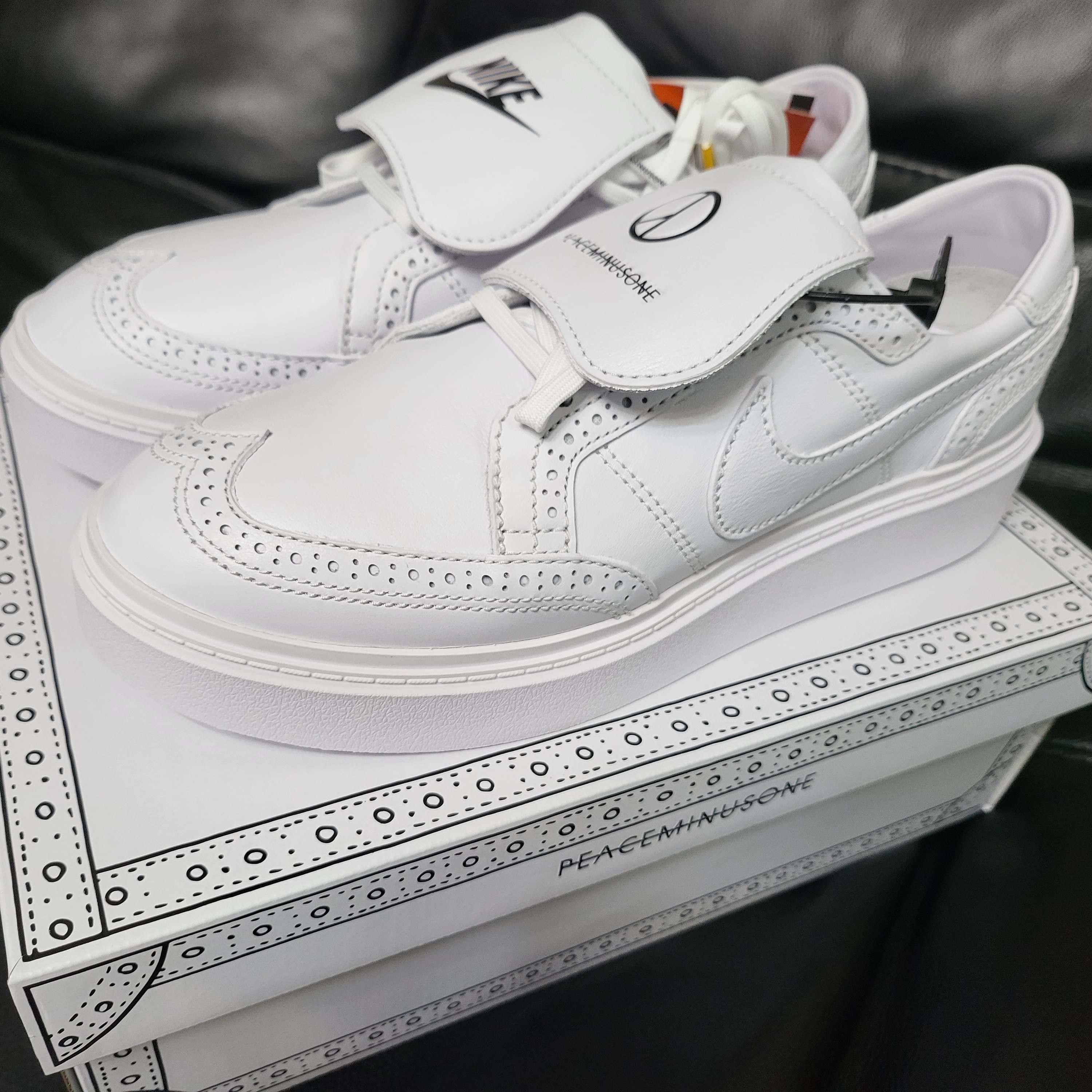 Nike x Peaceminusone Kwondo1 White 착용 스타일 - 1