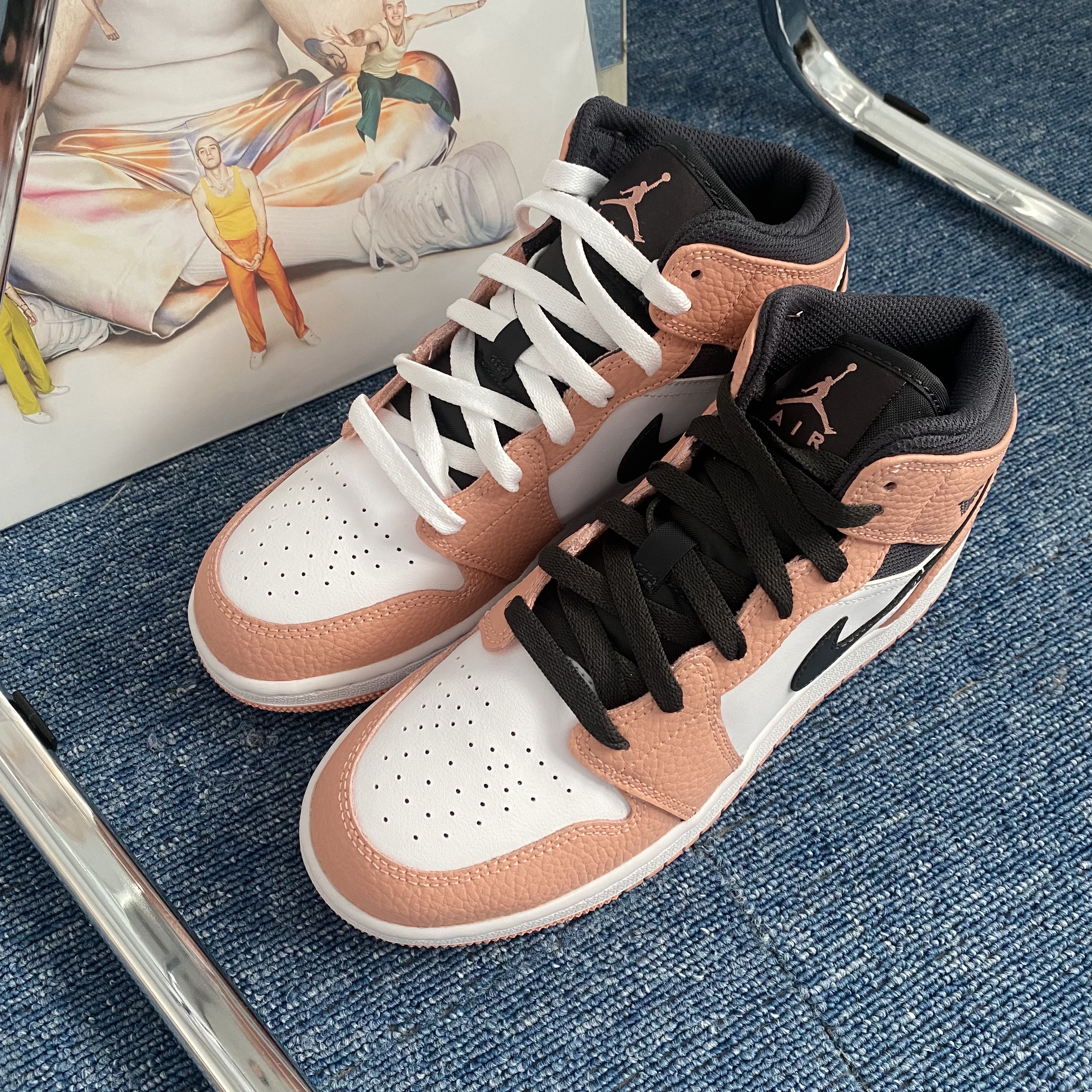 (GS) Jordan 1 Mid Pink Quartz 착용 스타일 - 1