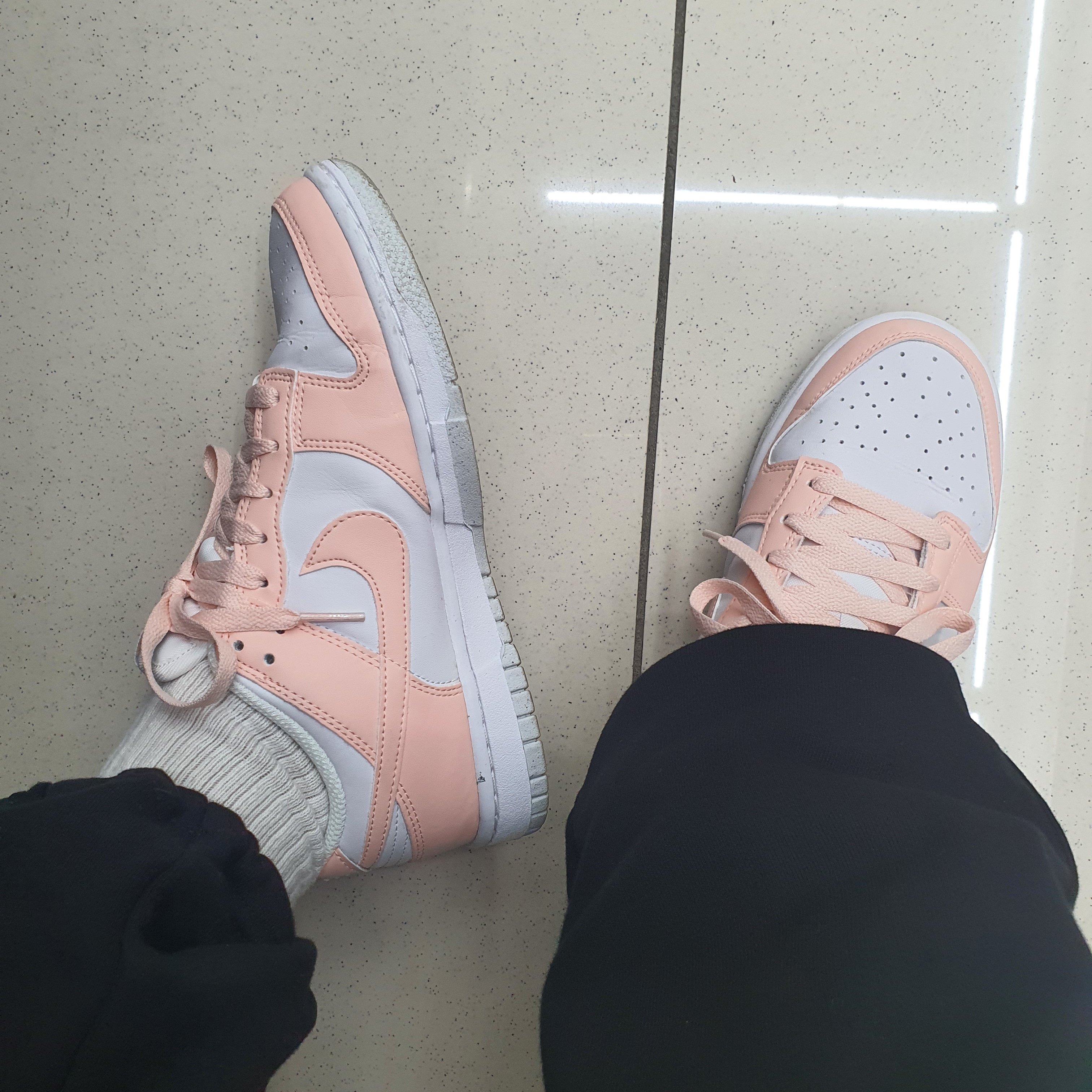 (W) Nike Dunk Low Next Nature Pale Coral 착용 스타일
