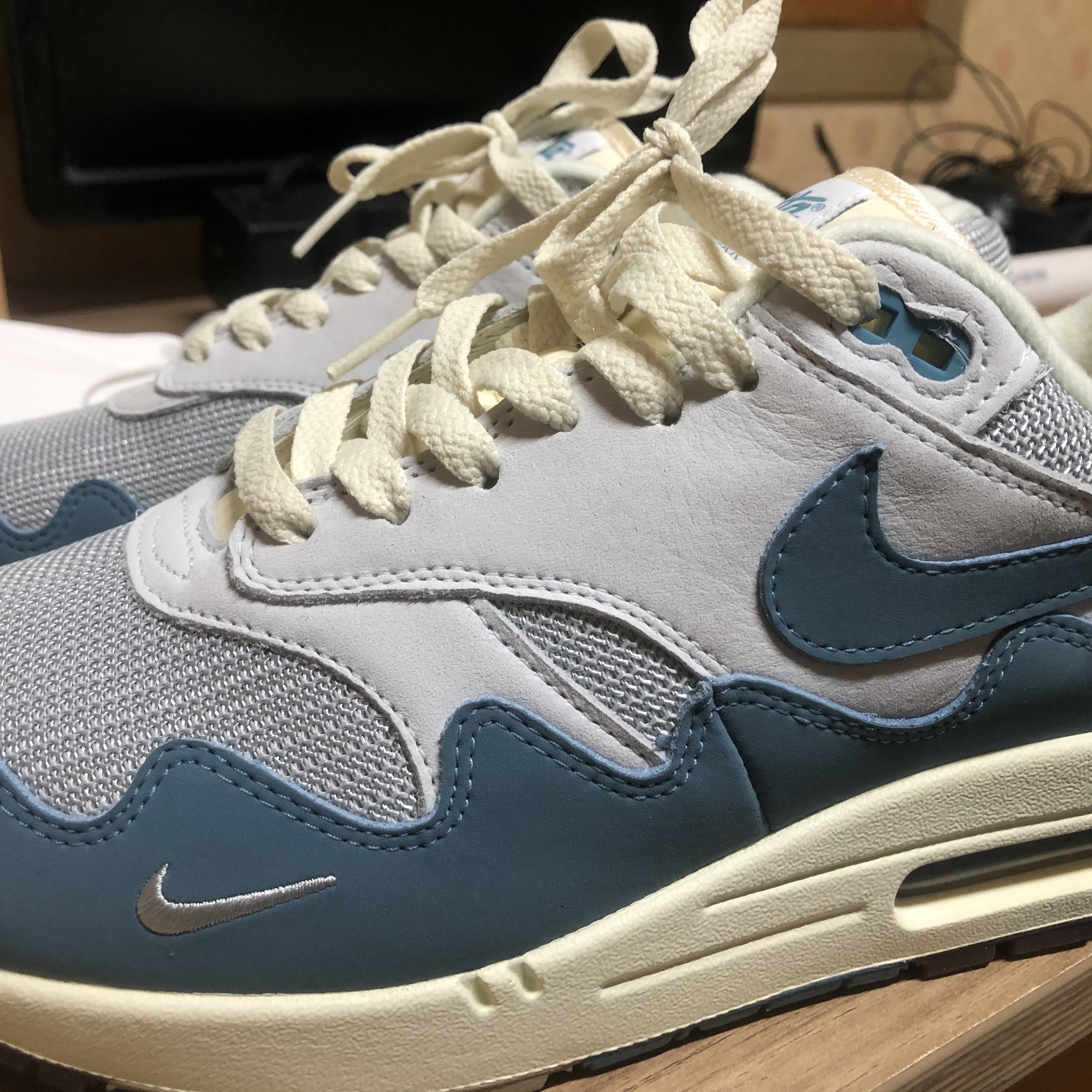 Nike x Patta Air Max 1 Noise Aqua 착용 스타일