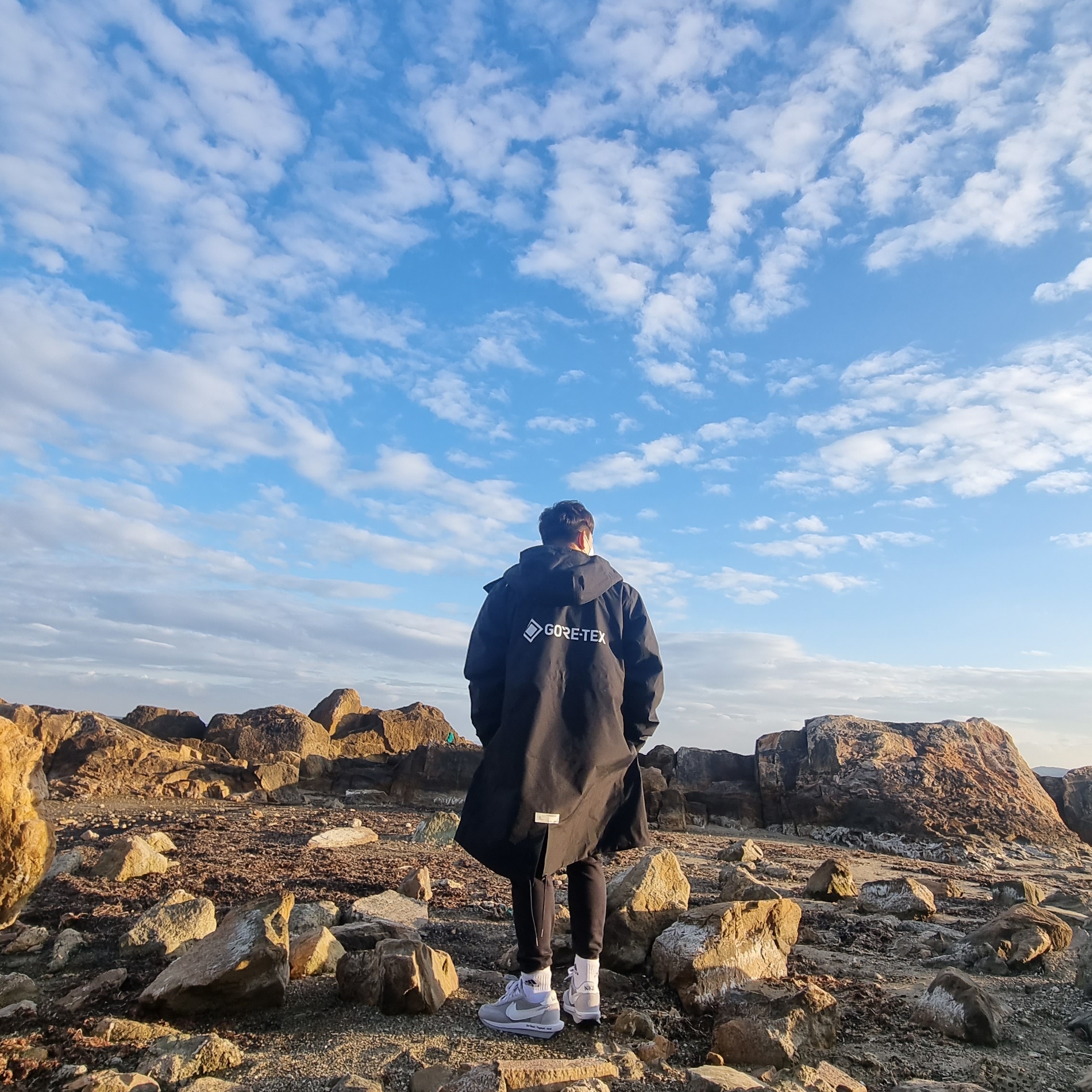Nike x Sacai x Fragment LDWaffle Light Smoke Grey 착용 스타일