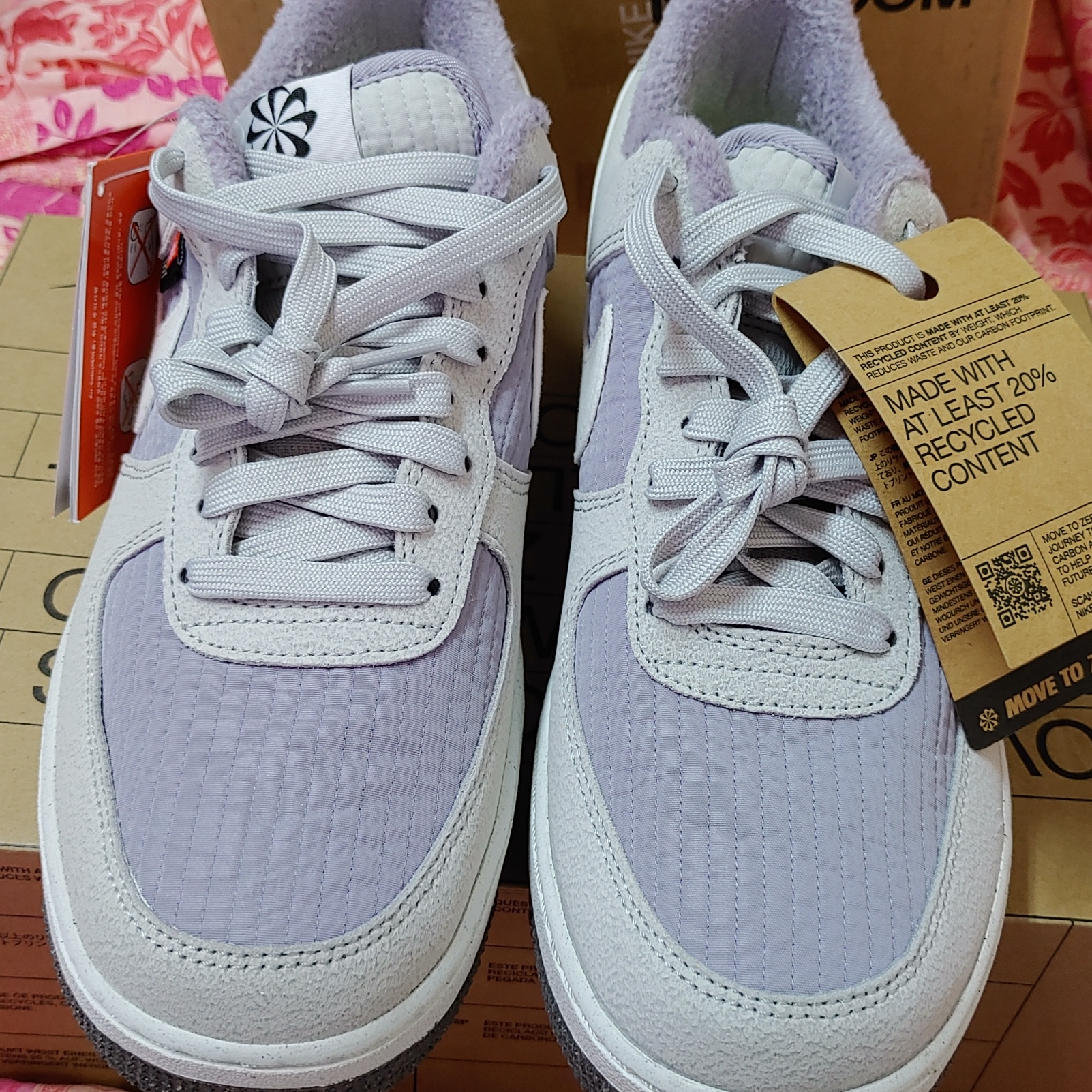 Nike Air Force 1 '07 LV8 Next Nature Grey Fog 착용 스타일 - 3