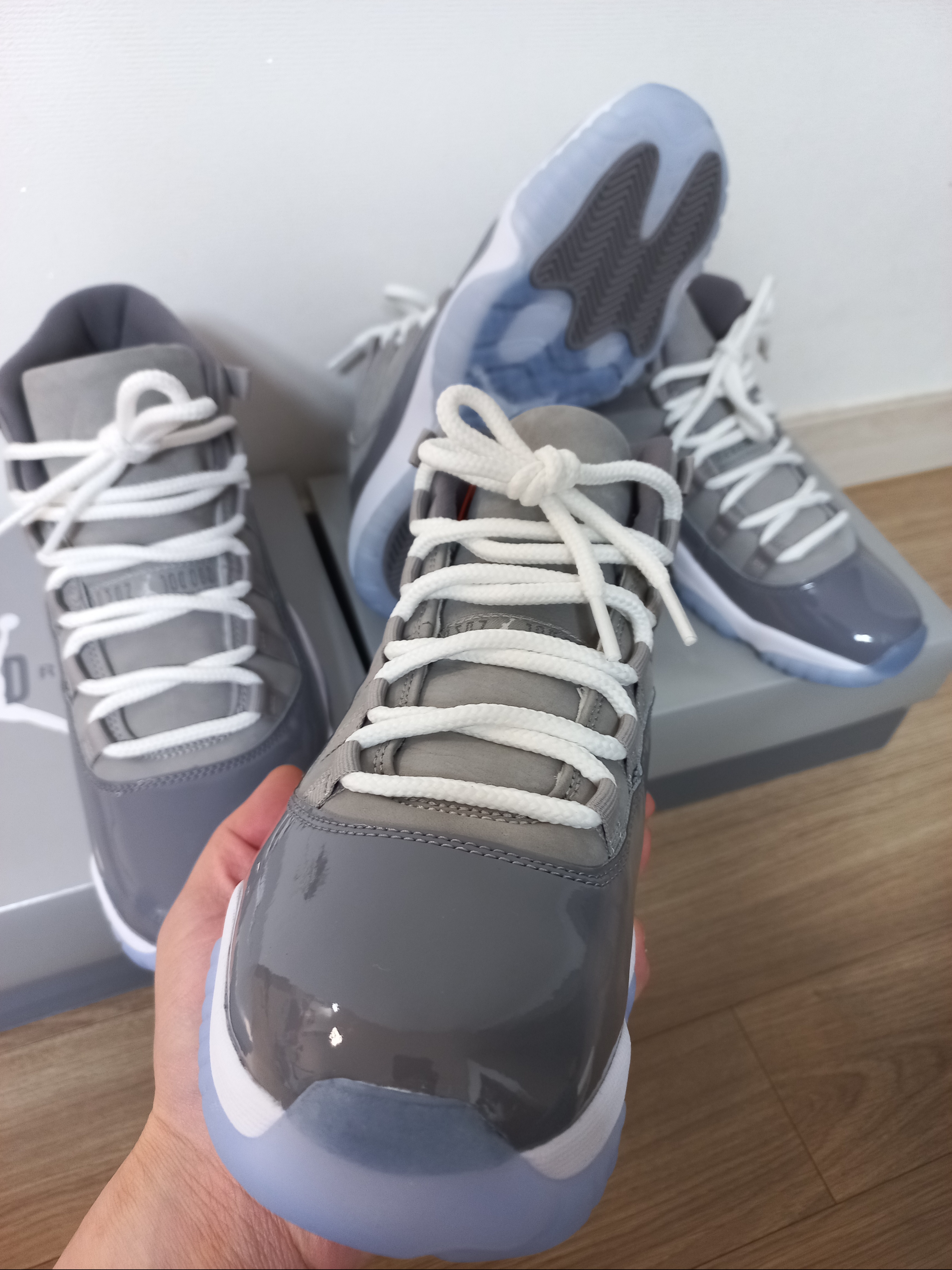 Jordan 11 Retro Cool Grey 2021, (GS) Jordan 11 Retro Cool Grey 2021 착용 스타일 - 3
