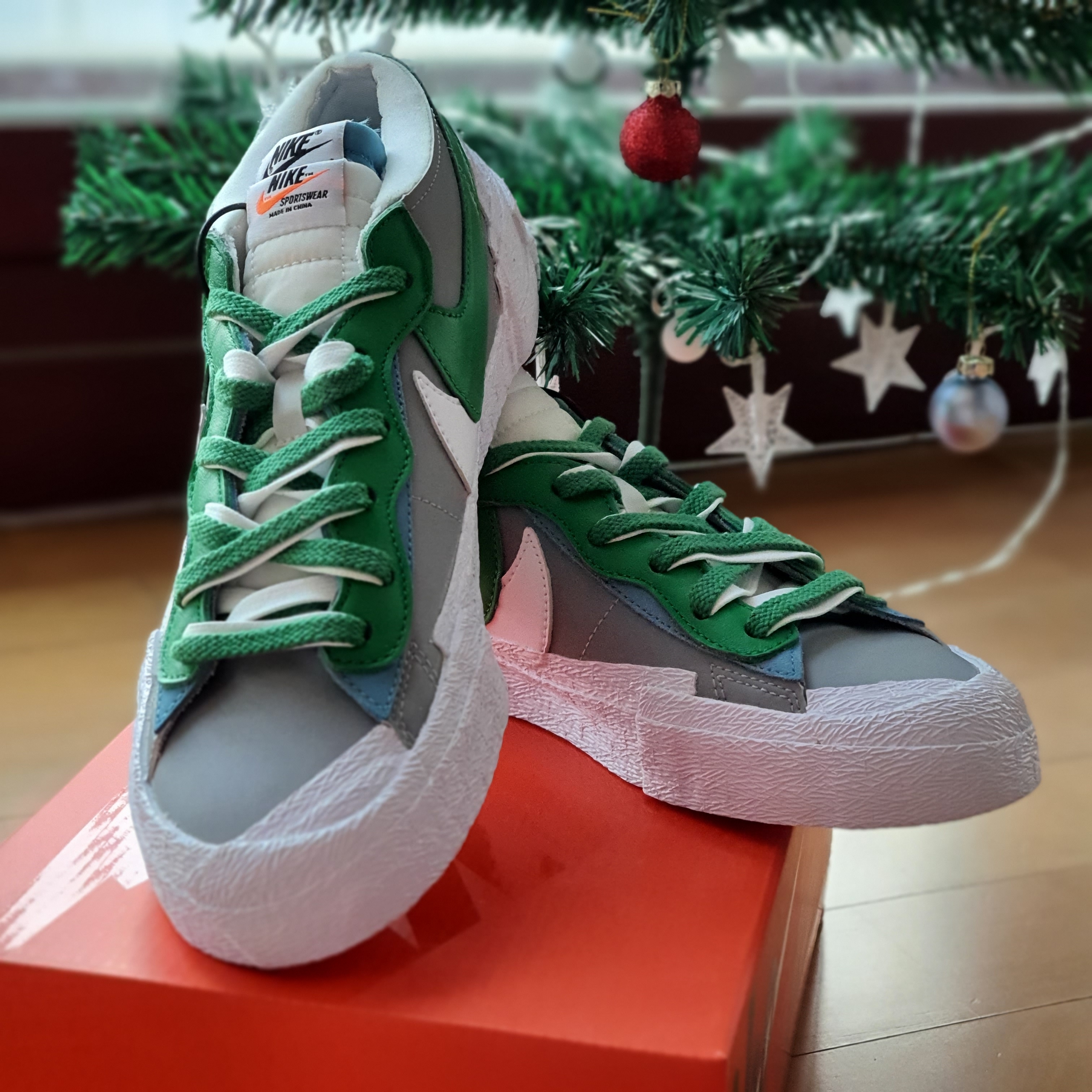 Nike x Sacai Blazer Low Classic Green 착용 스타일