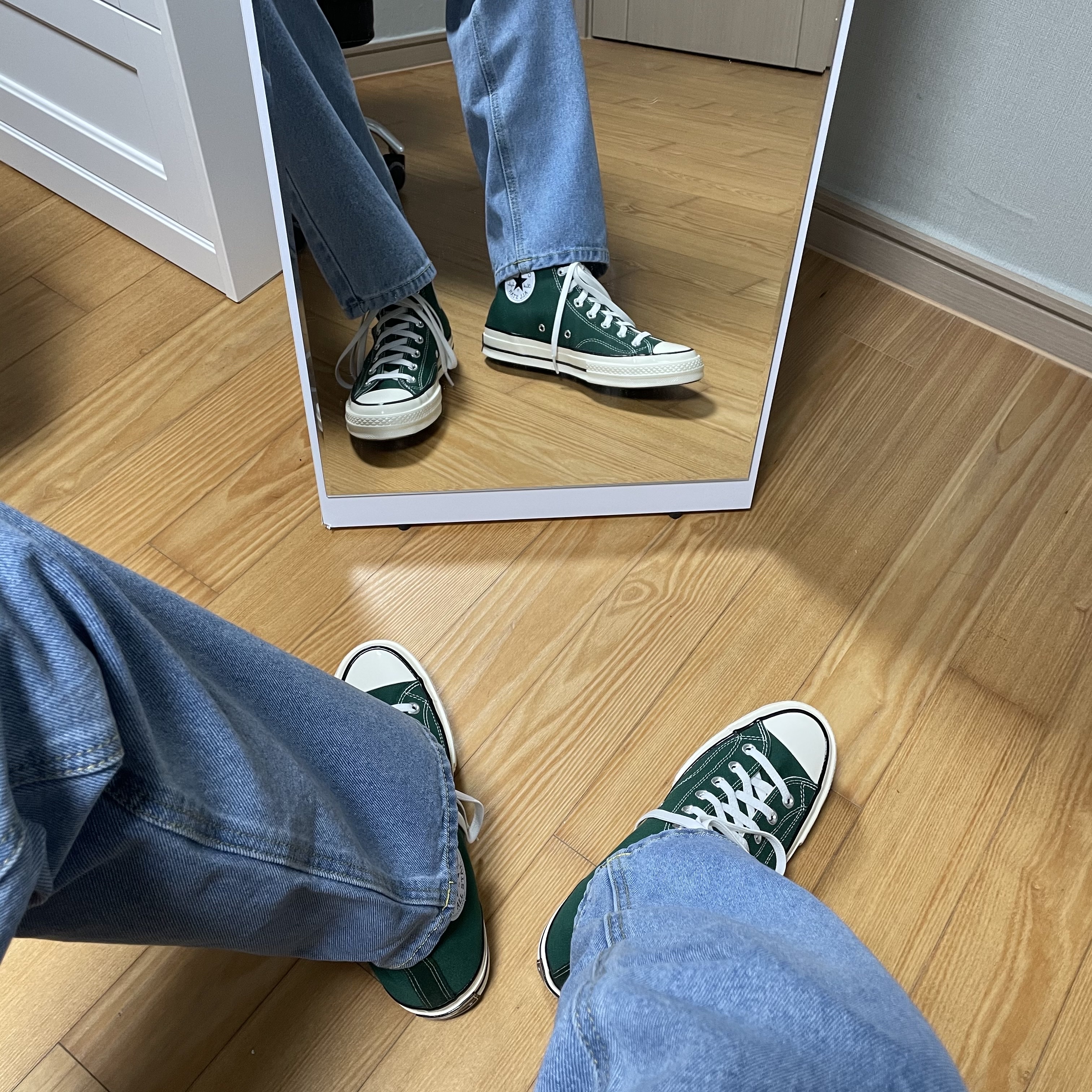 Converse Chuck 70 High Midnight Clover 착용 스타일